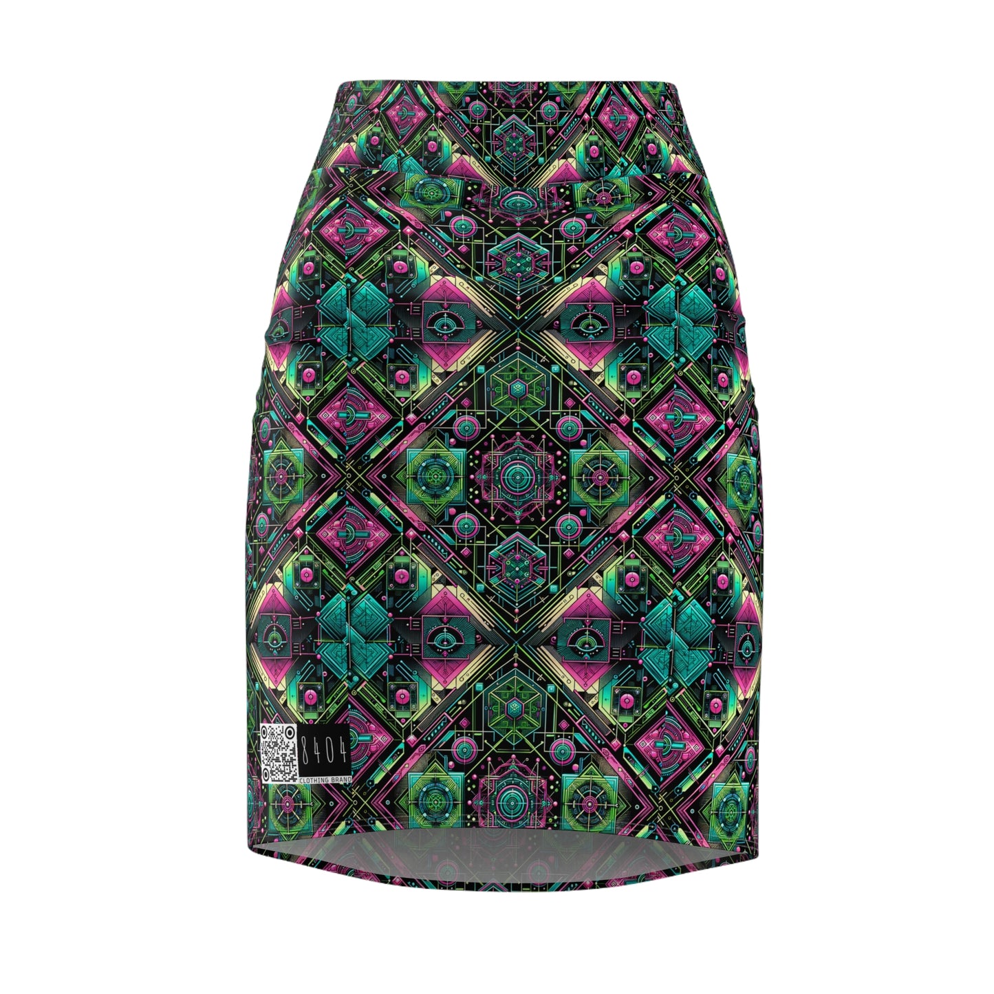 Tech-Infused Graphics Tech-Forward Streetwear Women's Pencil Skirt - 8404 Design-45