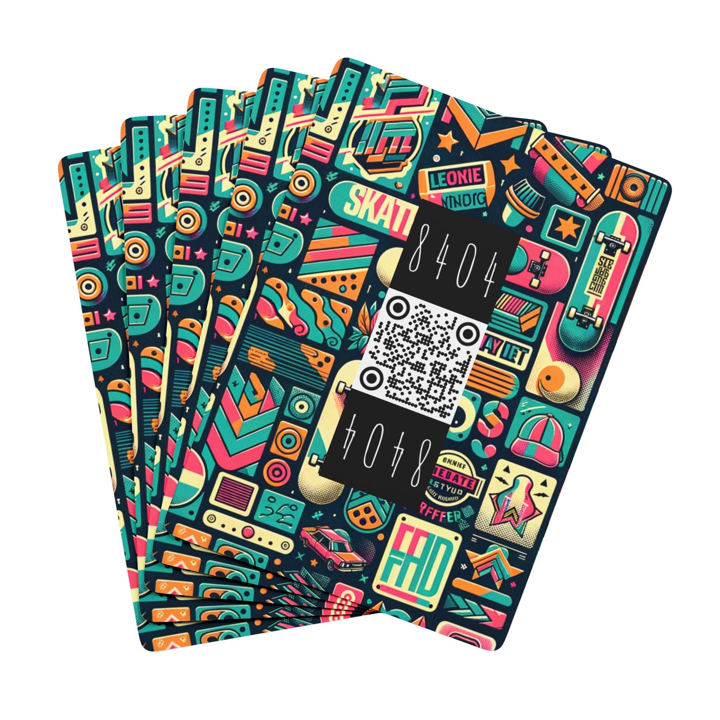 Skate Culture Revival Urban Retro Cool Poker Playing Cards - 8404 Design-61 B