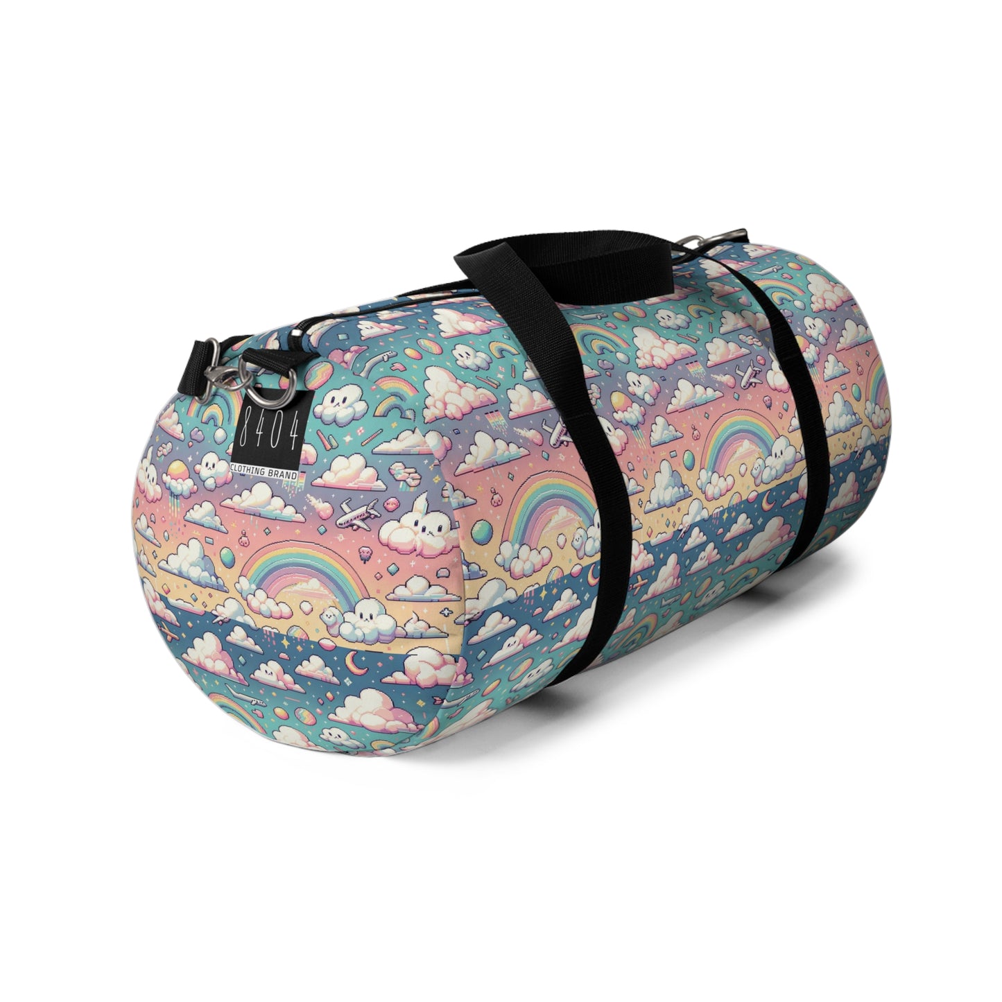 Digital Dreamland Whimsical and Nostalgic Streetwear With a Digital Twist Duffel Bag - 8404 Design-58