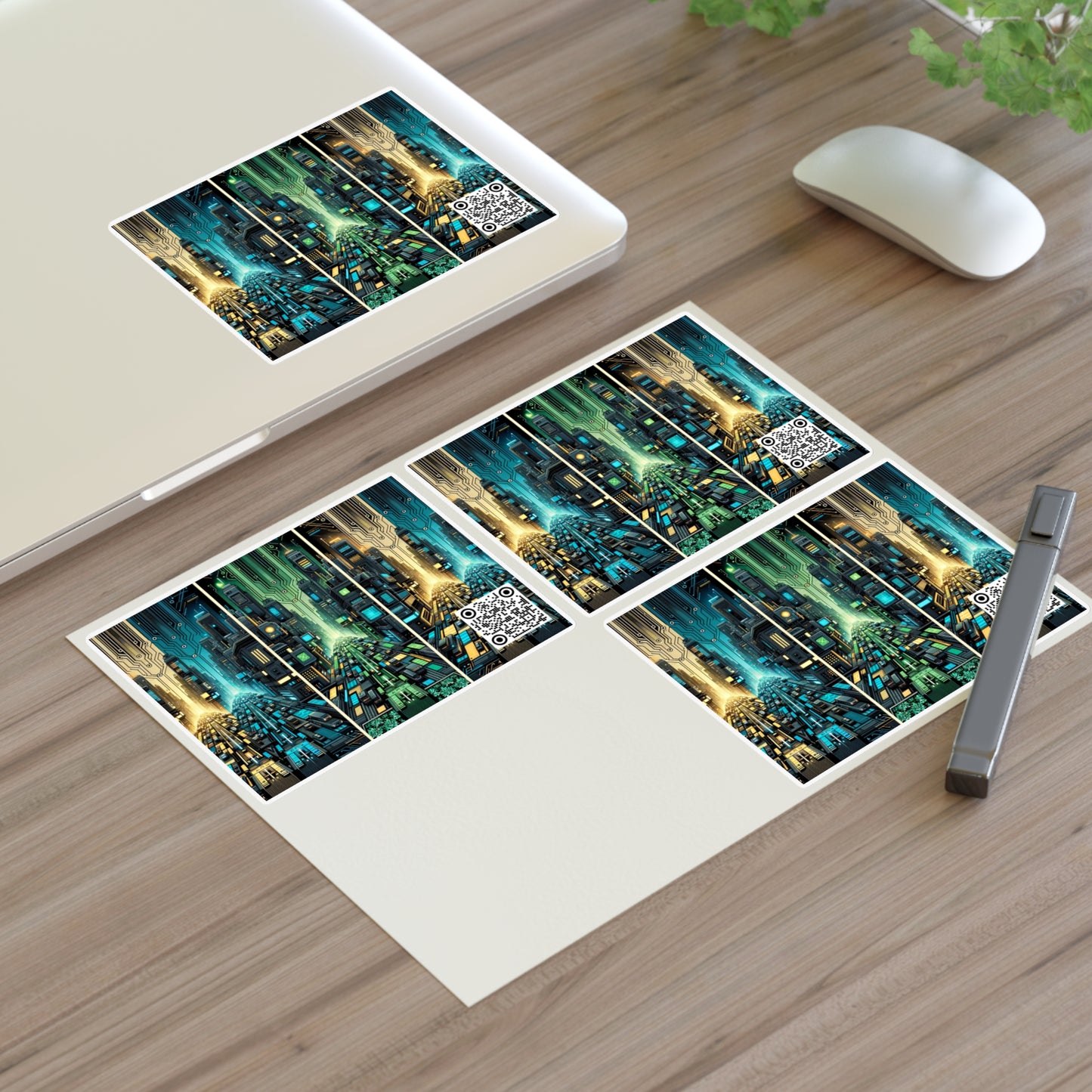 Cyber Punk Graphics Tech-Inspired Cyberpunk Sticker Sheets - 8404 Design-67