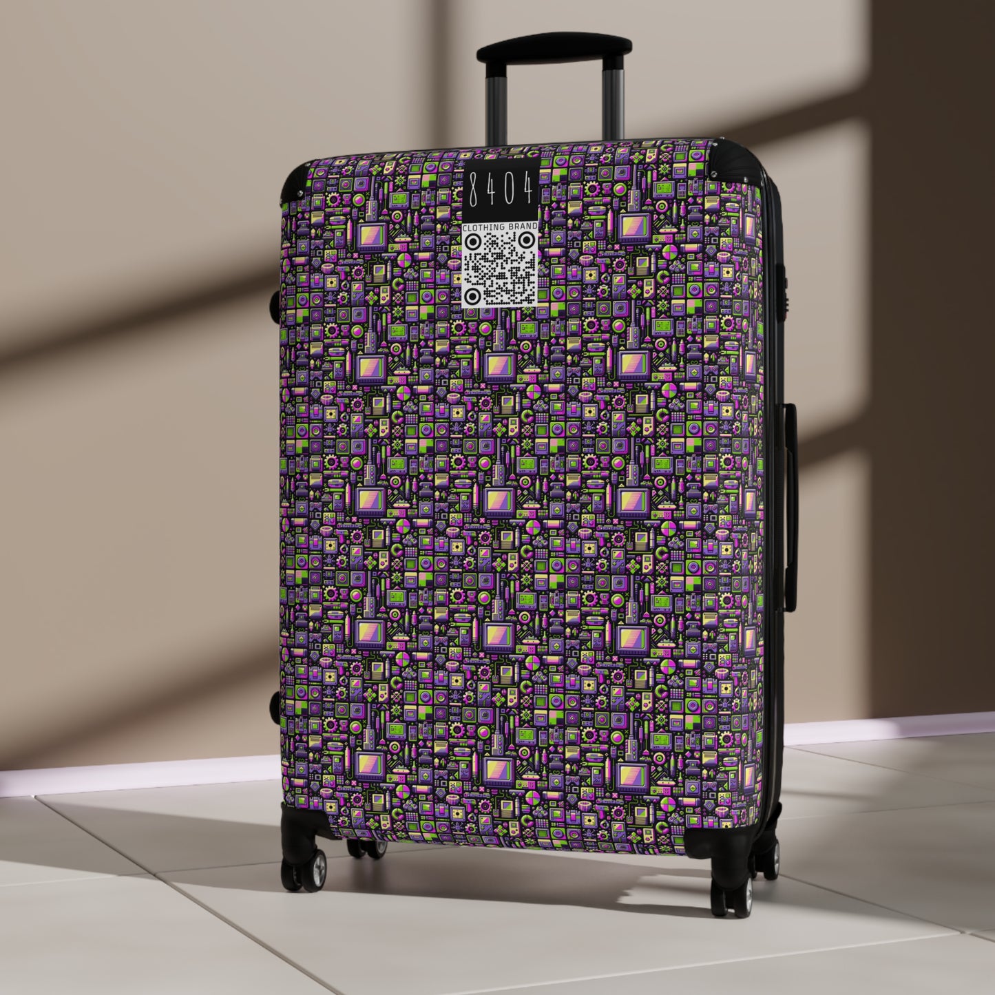 Digital Nostalgia Remix Modern Vintage Fusion Suitcase - 8404 Design-67