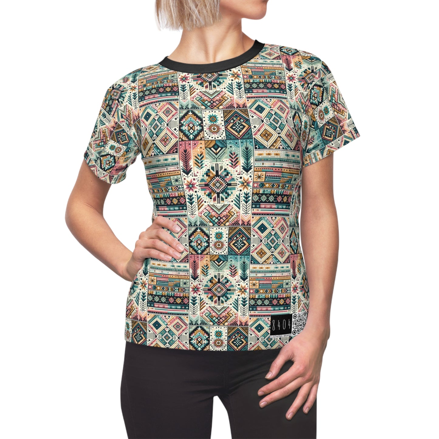 Digital Artisanal Fusion Digital Artisanal Women's Cut & Sew Tee - 8404 Design-49