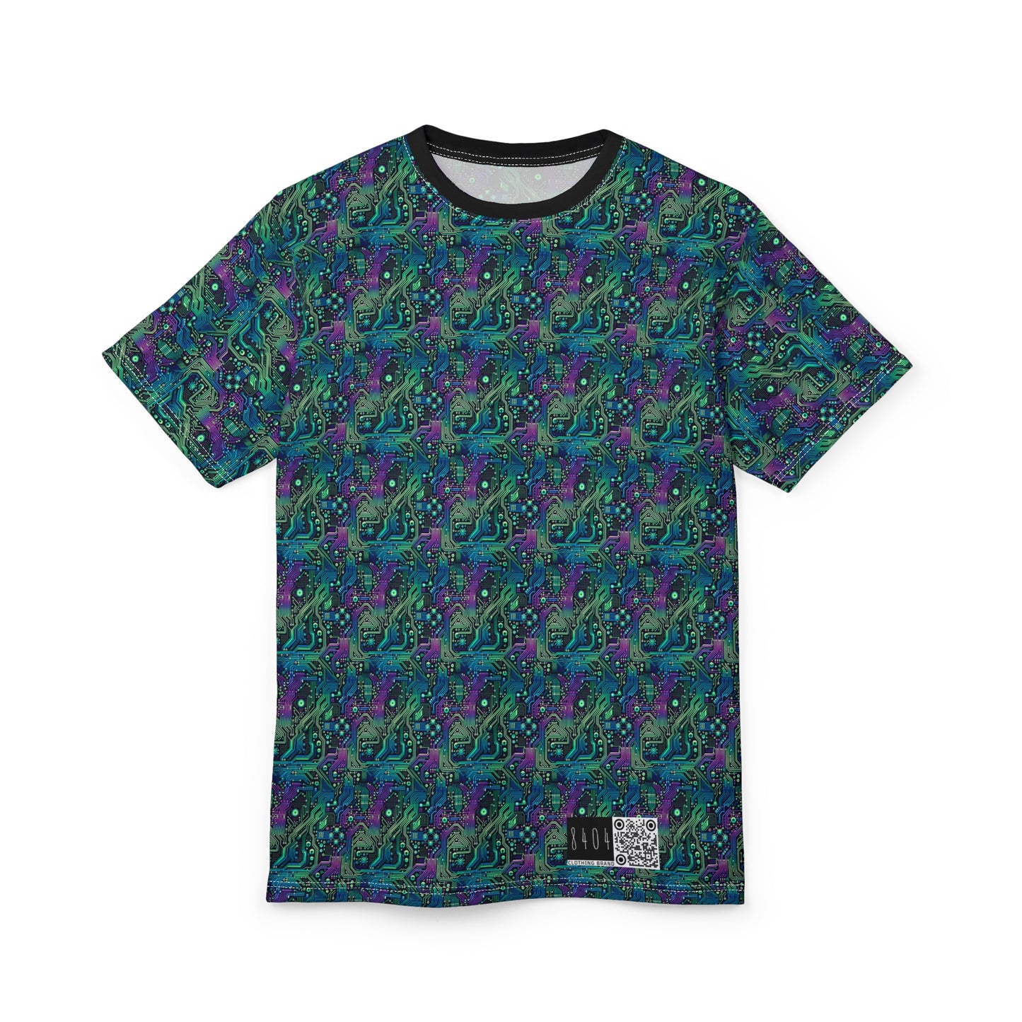 Tech-Infused Neon Tech-Forward Streetwear Unisex Cut & Sew Tee - 8404 Design-66