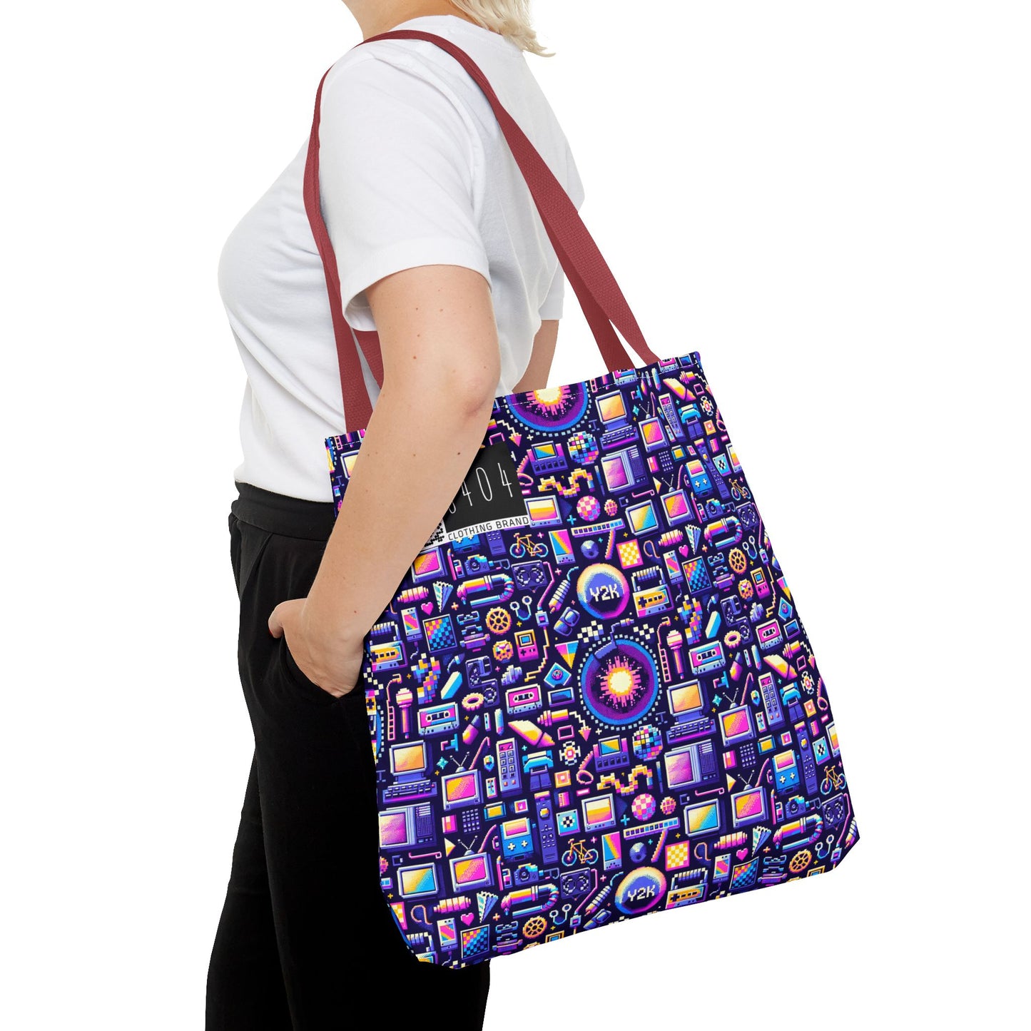 Digital Nostalgia Modern Retro Fusion Tote Bag - 8404 Design-64