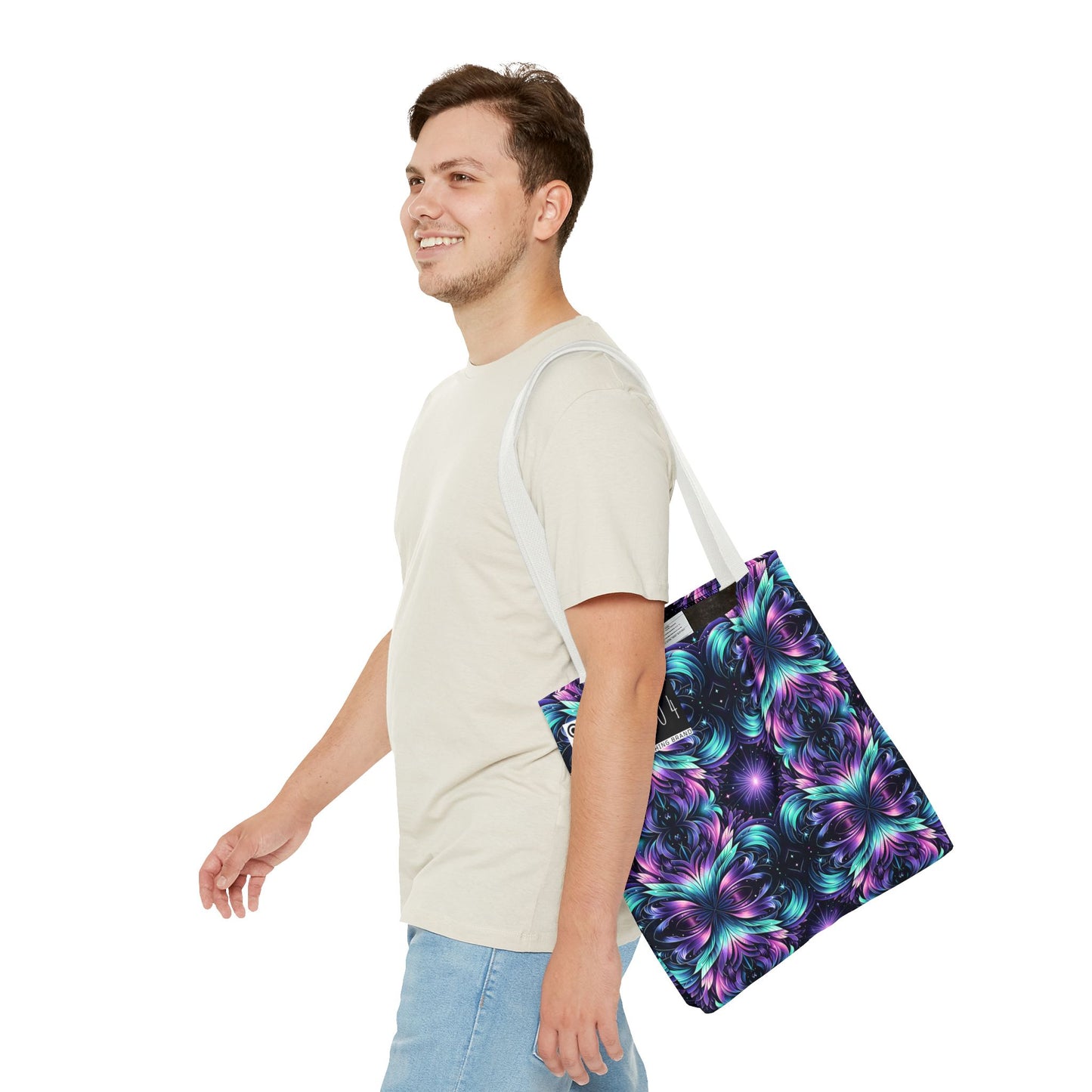 Iridescent Dream Futuristic Tech Tote Bag - 8404 Design-60