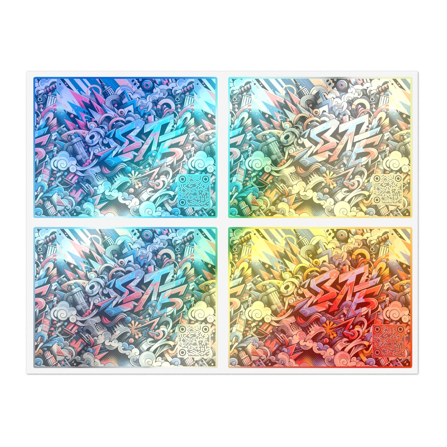 Neo-Traditional Street Art Modern Street Art Fusion Sticker Sheets - 8404 Design-52