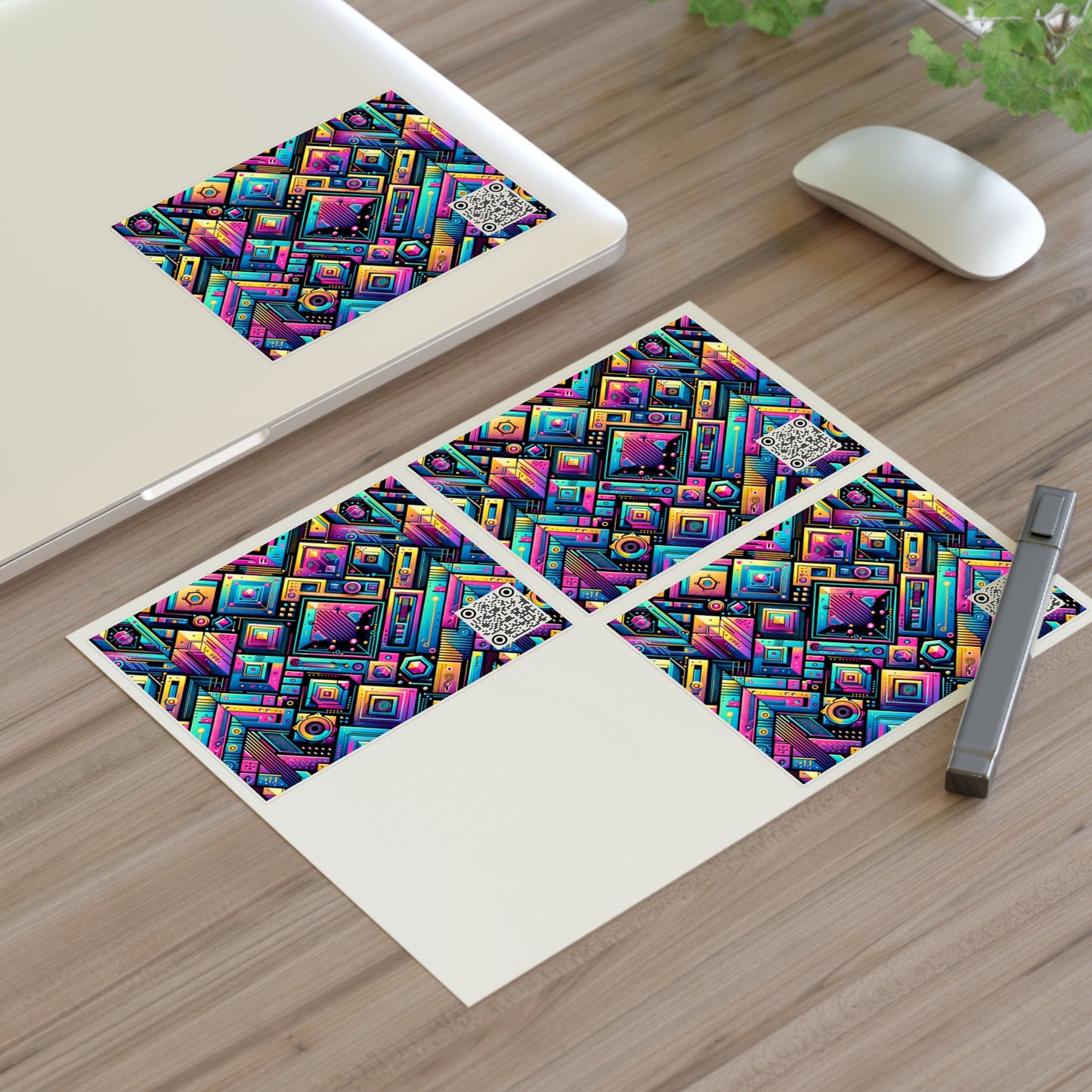 Tech-Inspired Graphics Cyberpunk Cool Sticker Sheets - 8404 Design-46
