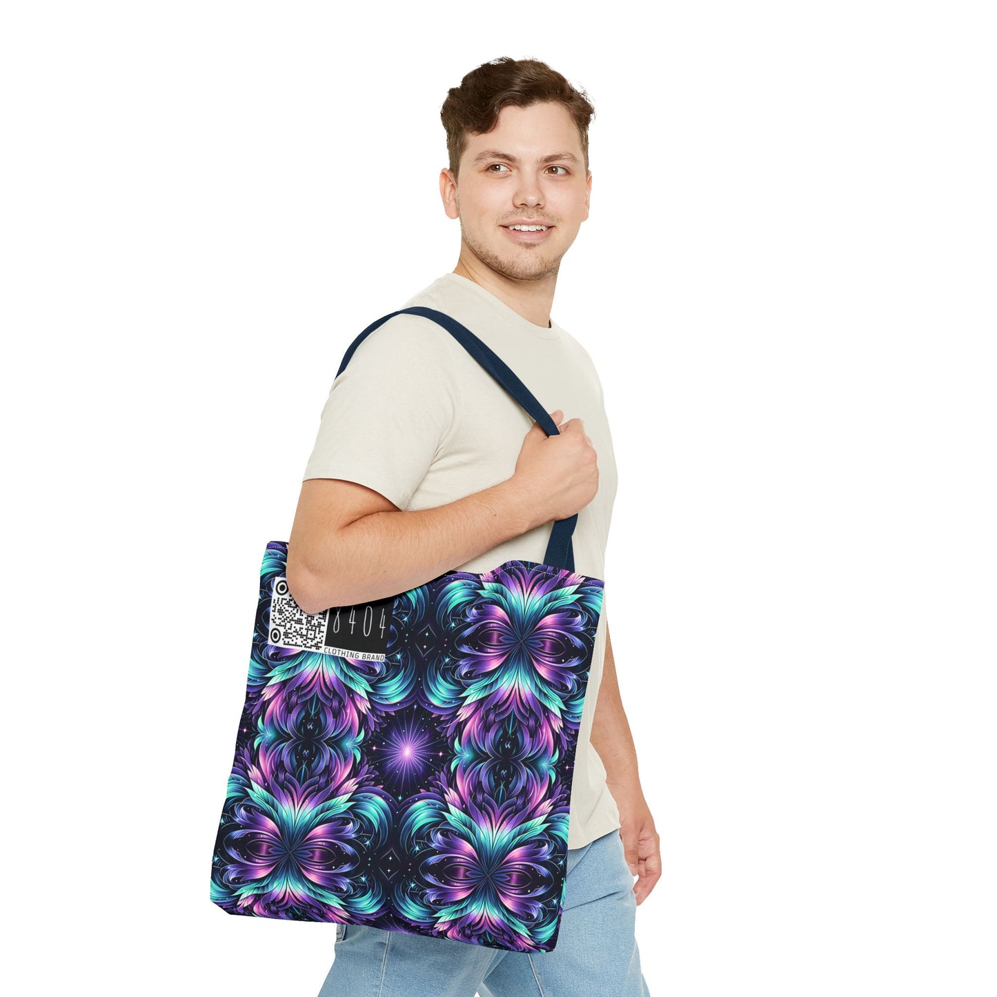 Iridescent Dream Futuristic Tech Tote Bag - 8404 Design-60
