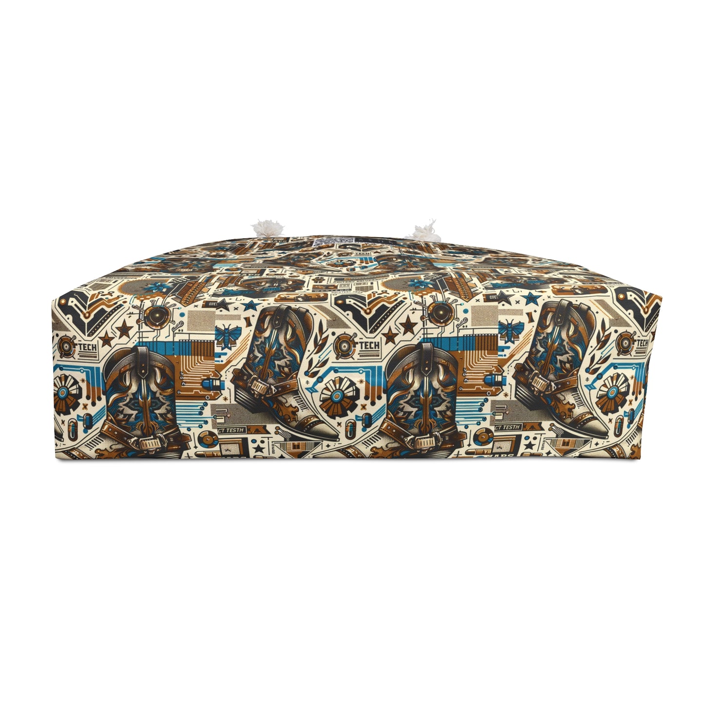 Digital Cowboy Chic Tech-Infused Western Fusion Weekender Bag - 8404 Design-45