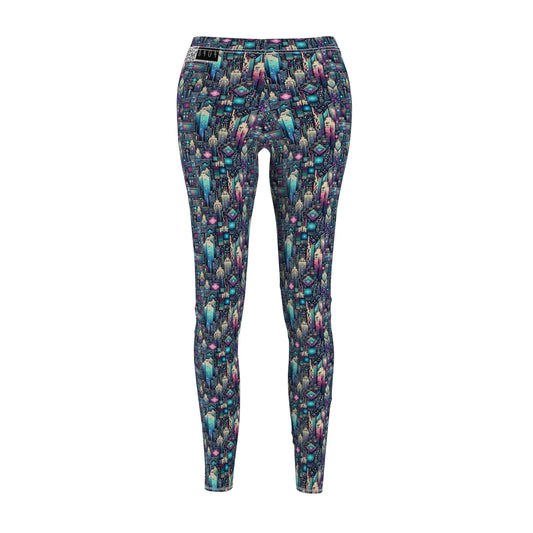 Digital Renaissance Tech-Forward Maximalism Women's Cut & Sew Casual Leggings - 8404 Design-56