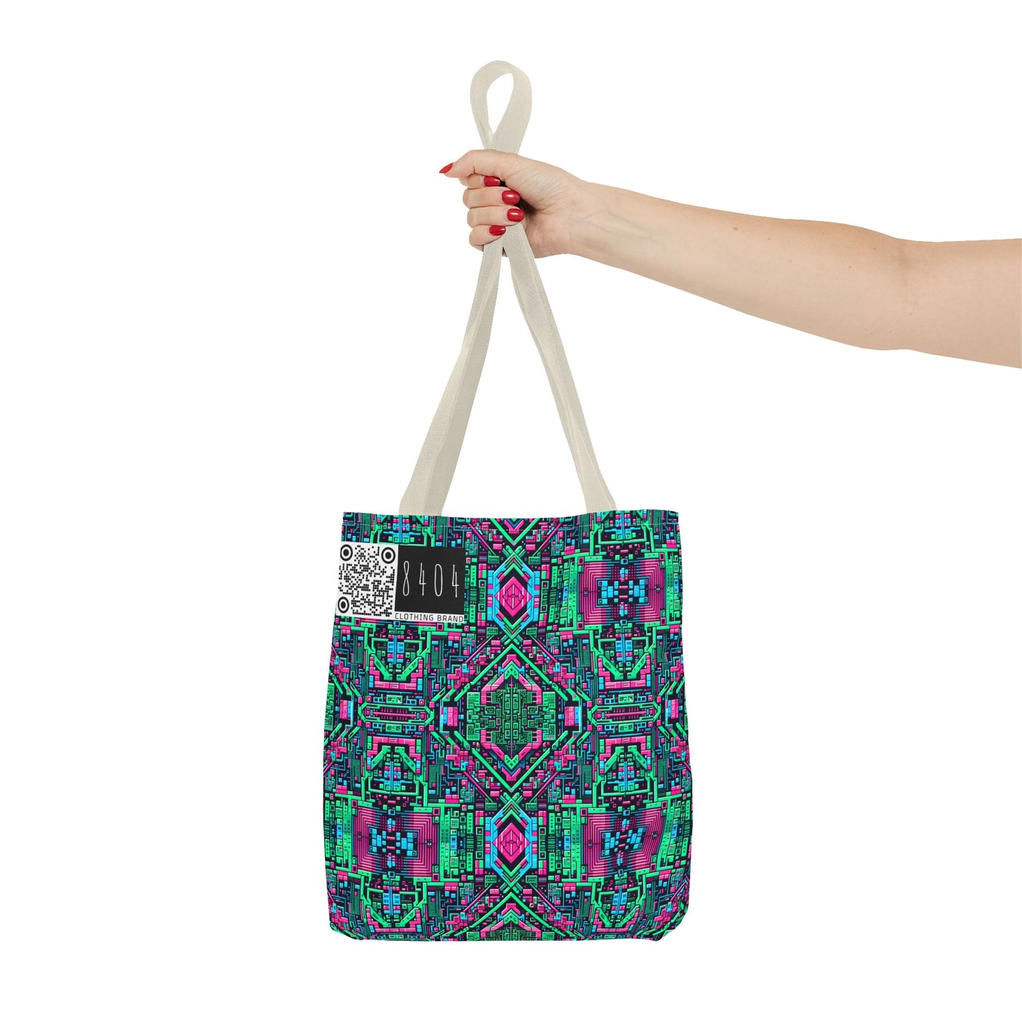 Digital Glitch Vibes Tech-Inspired Streetwear Tote Bag - 8404 Design-71