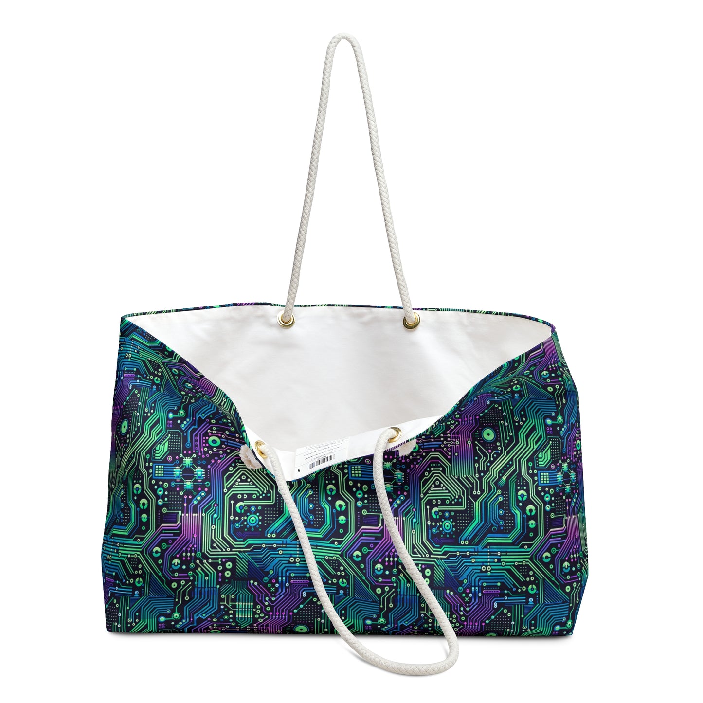 Tech-Infused Neon Tech-Forward Streetwear Weekender Bag - 8404 Design-66