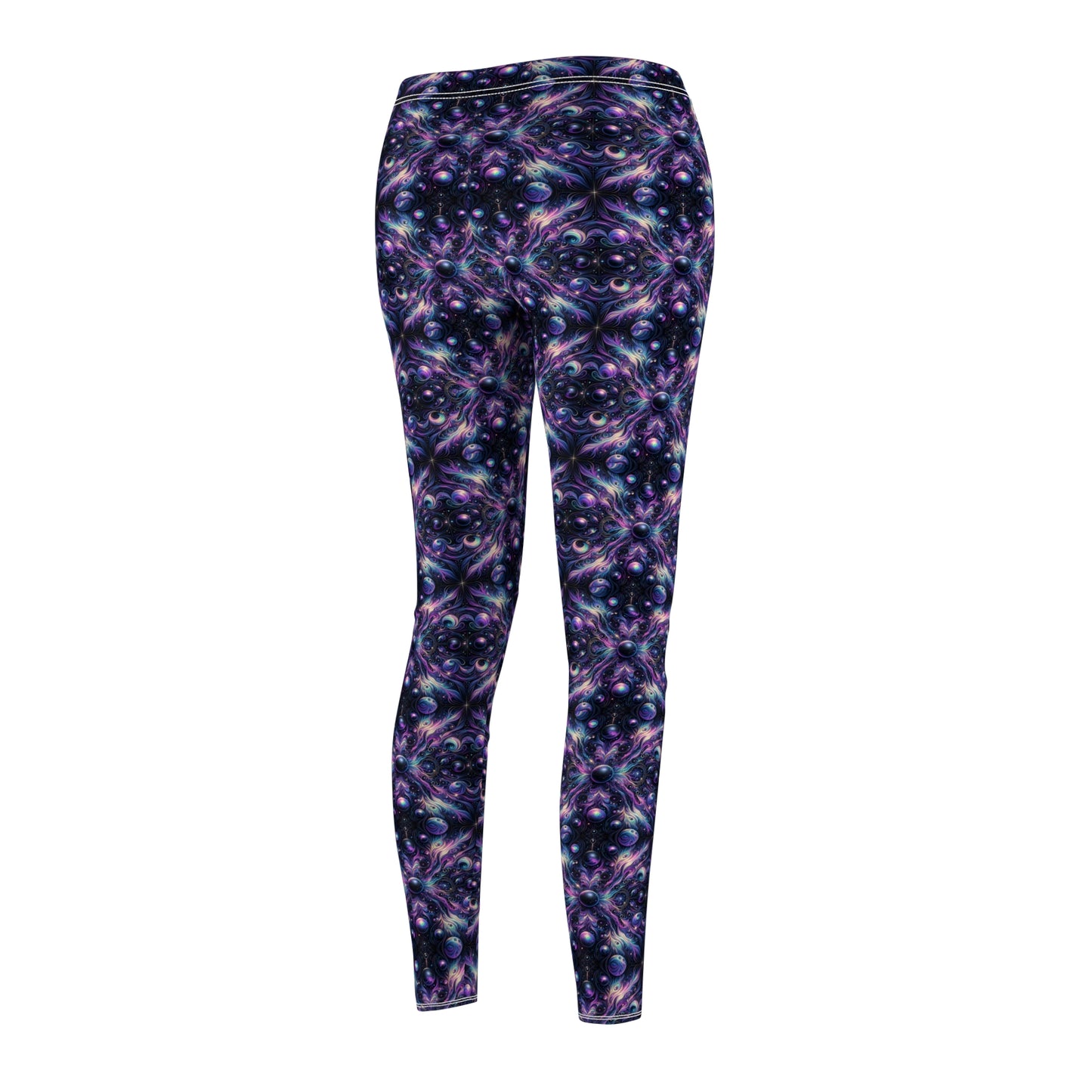 Galactic Hues Tech-Forward Cosmic Fusion Women's Cut & Sew Casual Leggings - 8404 Design-41