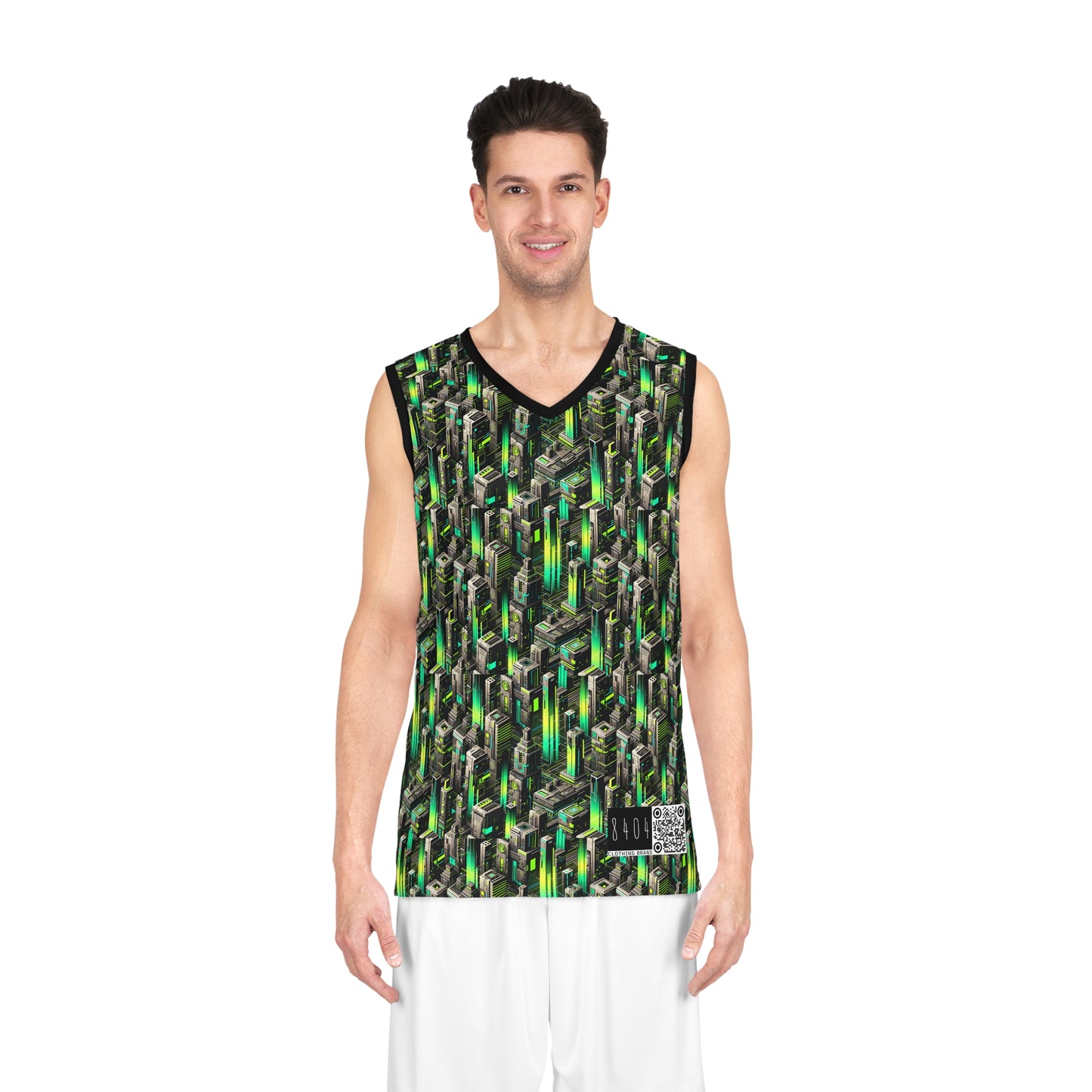 Digital Rebellion Tech-Forward Streetwear Basketball Jersey - 8404 Design-63