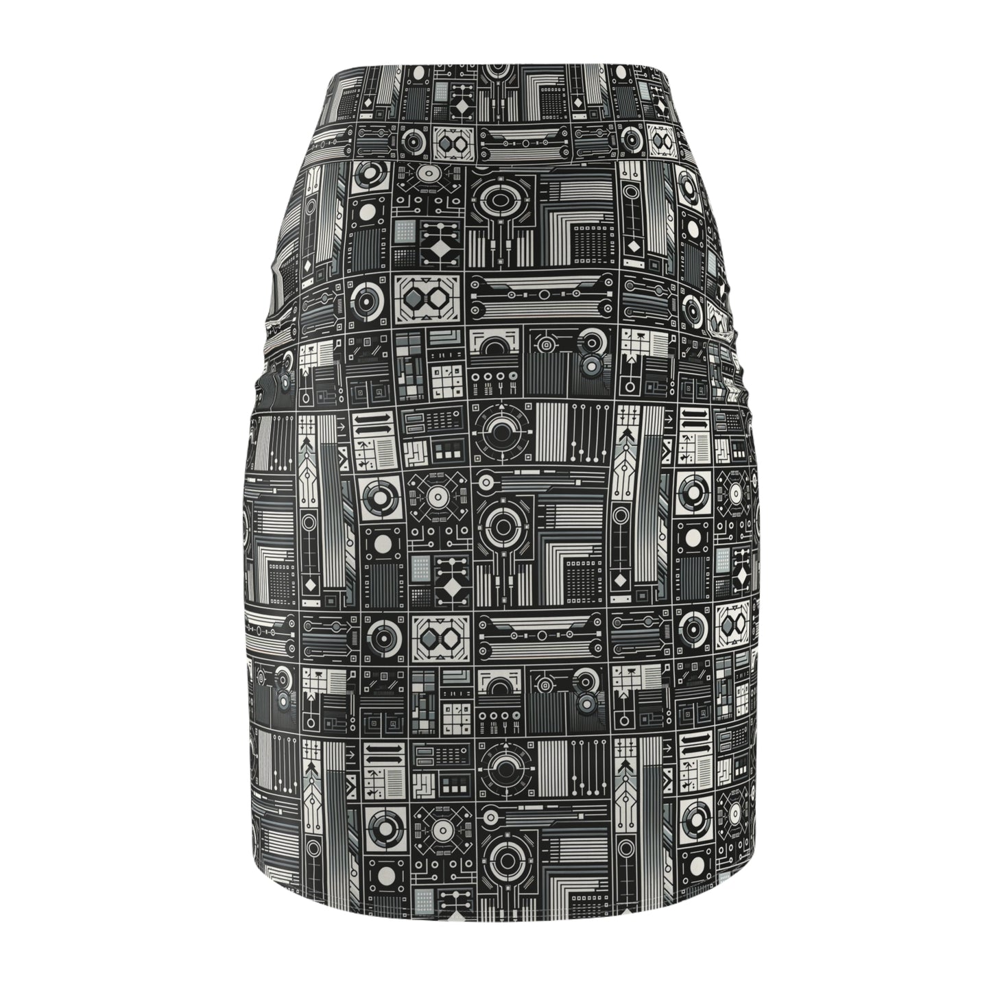Digital Minimalism Minimalist Tech Women's Pencil Skirt - 8404 Design-62