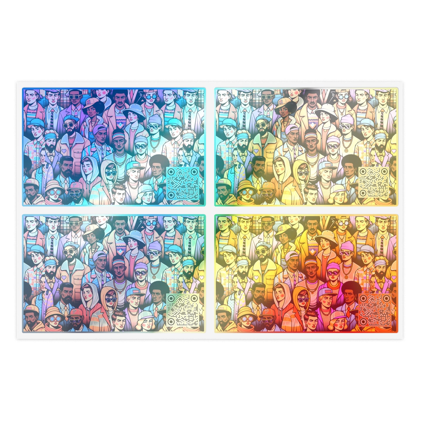 Digital Retro Aesthetics Nostalgic Yet Vibrant Streetwear With a Modern Twist Sticker Sheets - 8404 Design-58