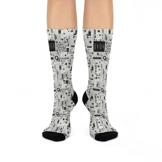 Digital Minimalism Minimalist Tech Cushioned Crew Socks - 8404 Design-53