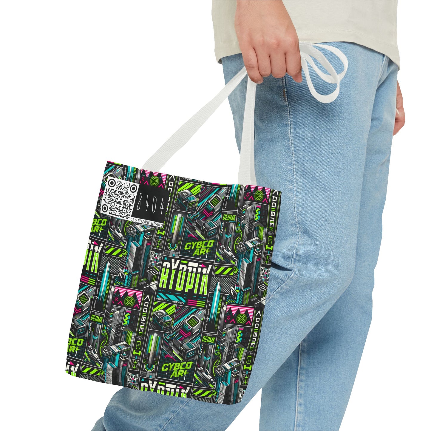 Tech-Forward Graphics Tech-Inspired Streetwear Tote Bag - 8404 Design-46