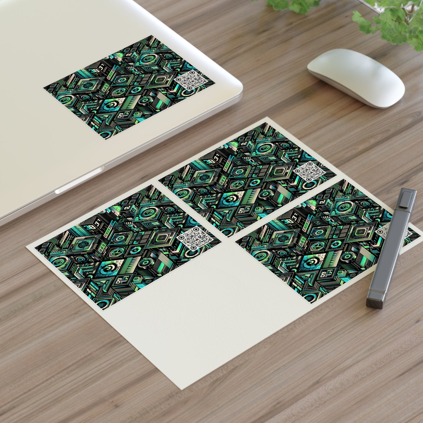 Tech-Inspired Graphic Tees Tech-Forward Streetwear Sticker Sheets - 8404 Design-56