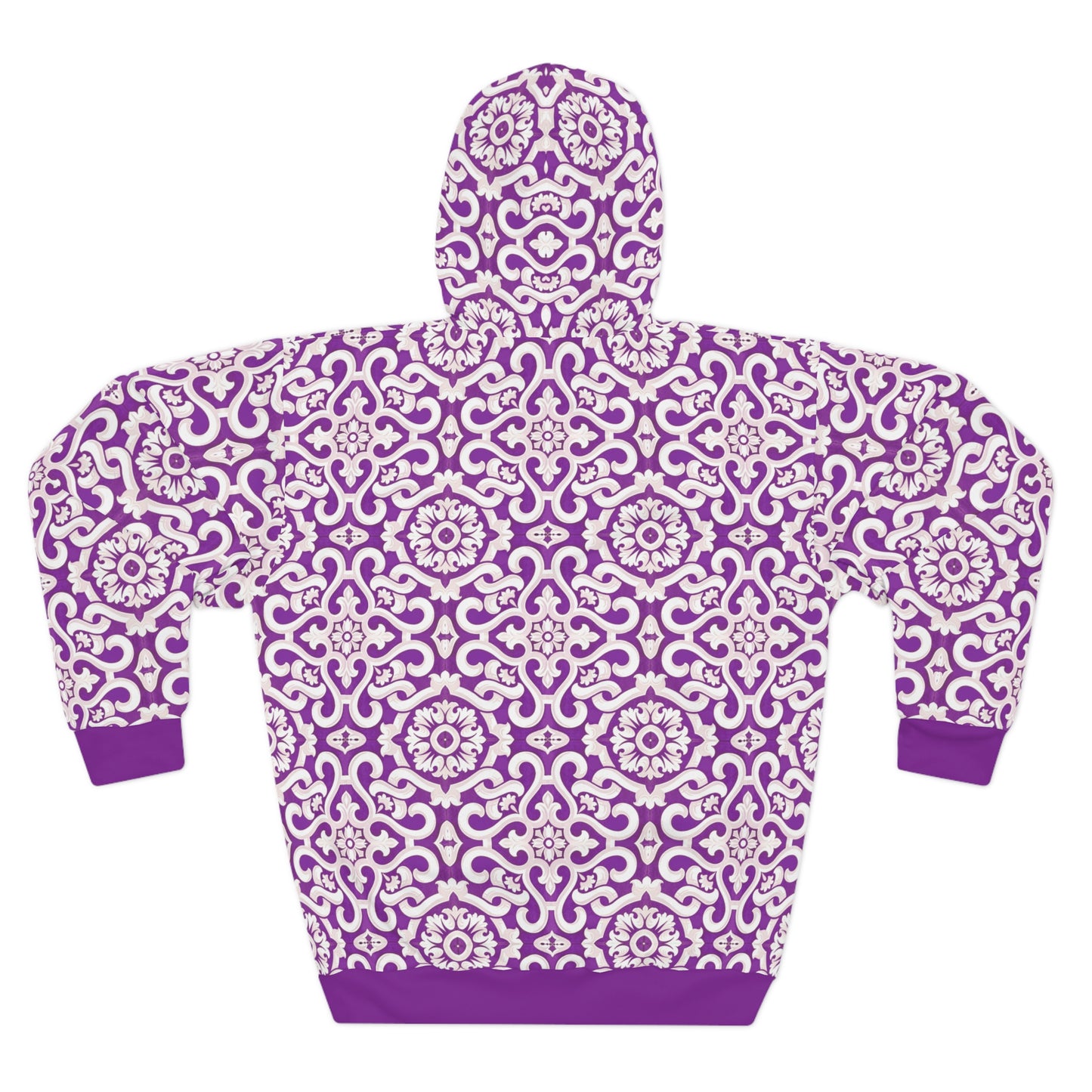 8404 Unisex Adult's "elegant Mosaic" Fashion Pullover Hoodie in Violet