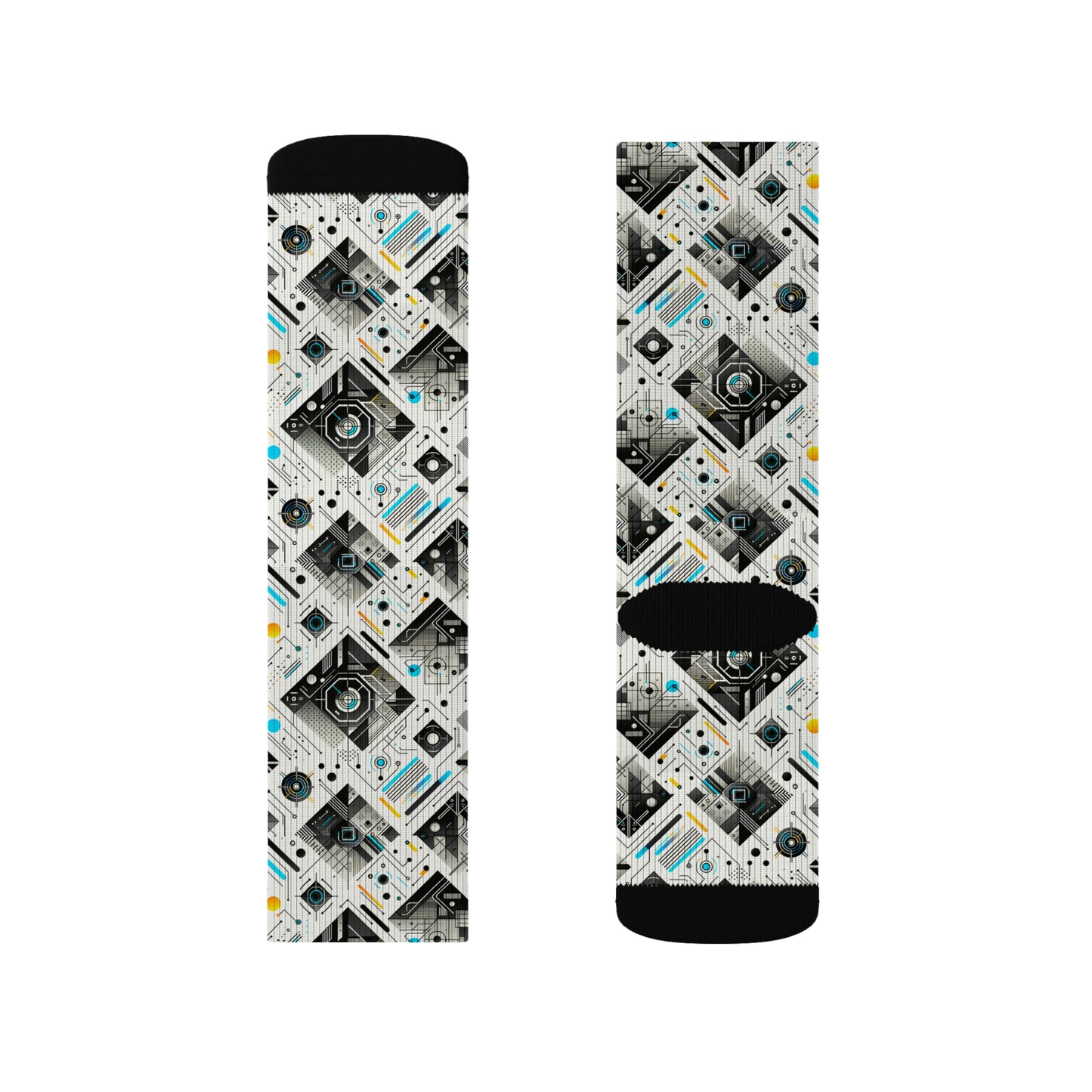 Tech Minimalism Minimalist Tech Sublimation Socks - 8404 Design-47