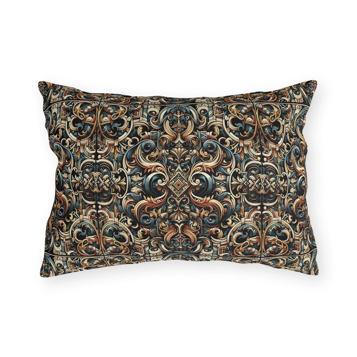 Urban Renaissance Historical Fusion With Street Edge Outdoor Pillow - 8404 Design-59