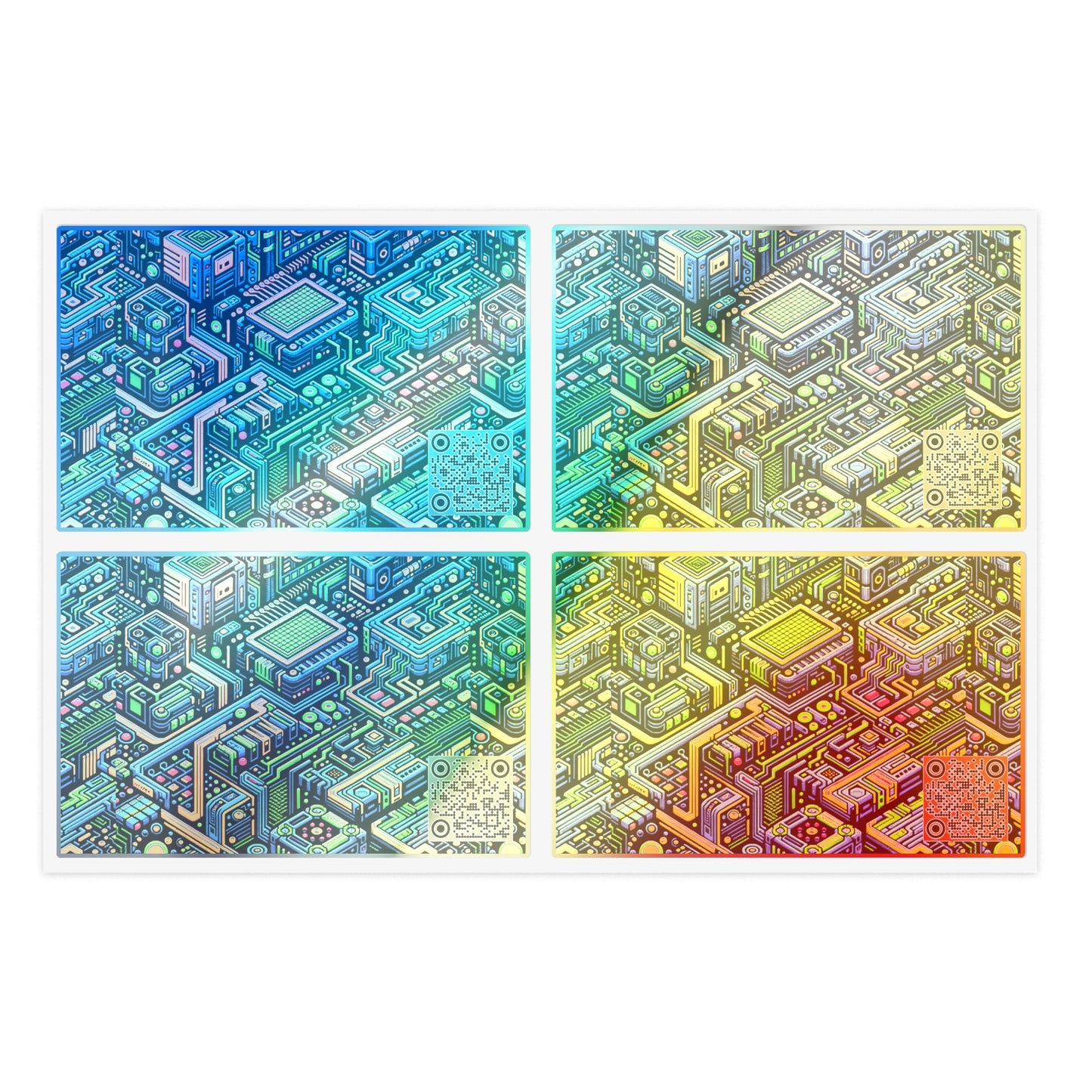 Digital Nomad Chic Cyberpunk Tech Sticker Sheets - 8404 Design-47