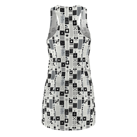 Digital Minimalism Minimalist Tech Women's Cut & Sew Racerback Dress - 8404 Design-54