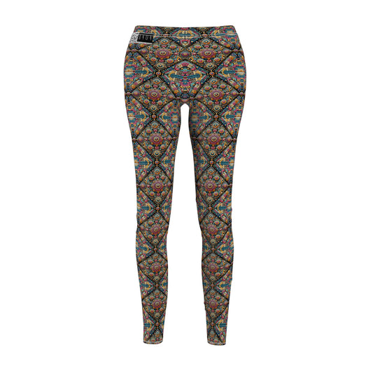 Cultural Fusion Tech Blend of Cultural Heritage With Tech-Inspired Elements Women's Cut & Sew Casual Leggings - 8404 Design-58