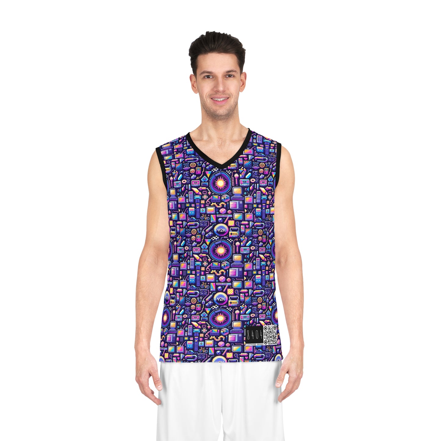 Digital Nostalgia Modern Retro Fusion Basketball Jersey - 8404 Design-64
