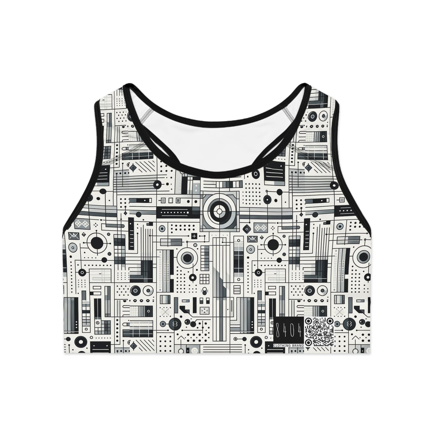 Digital Minimalism Minimalist Tech Sports Bra - 8404 Design-53