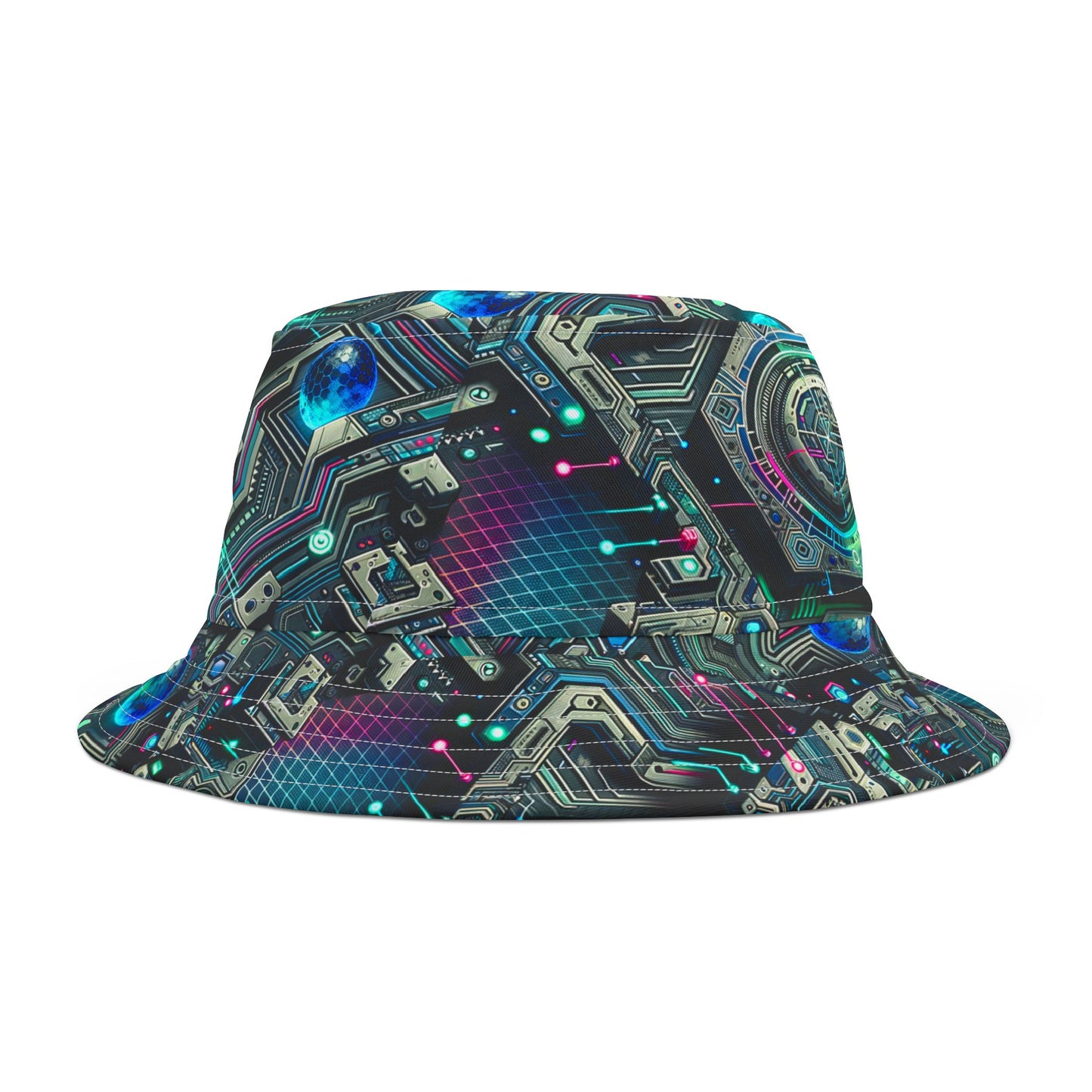 Tech-Infused Futurism Sleek Tech Edge Bucket Hat - 8404 Design-46
