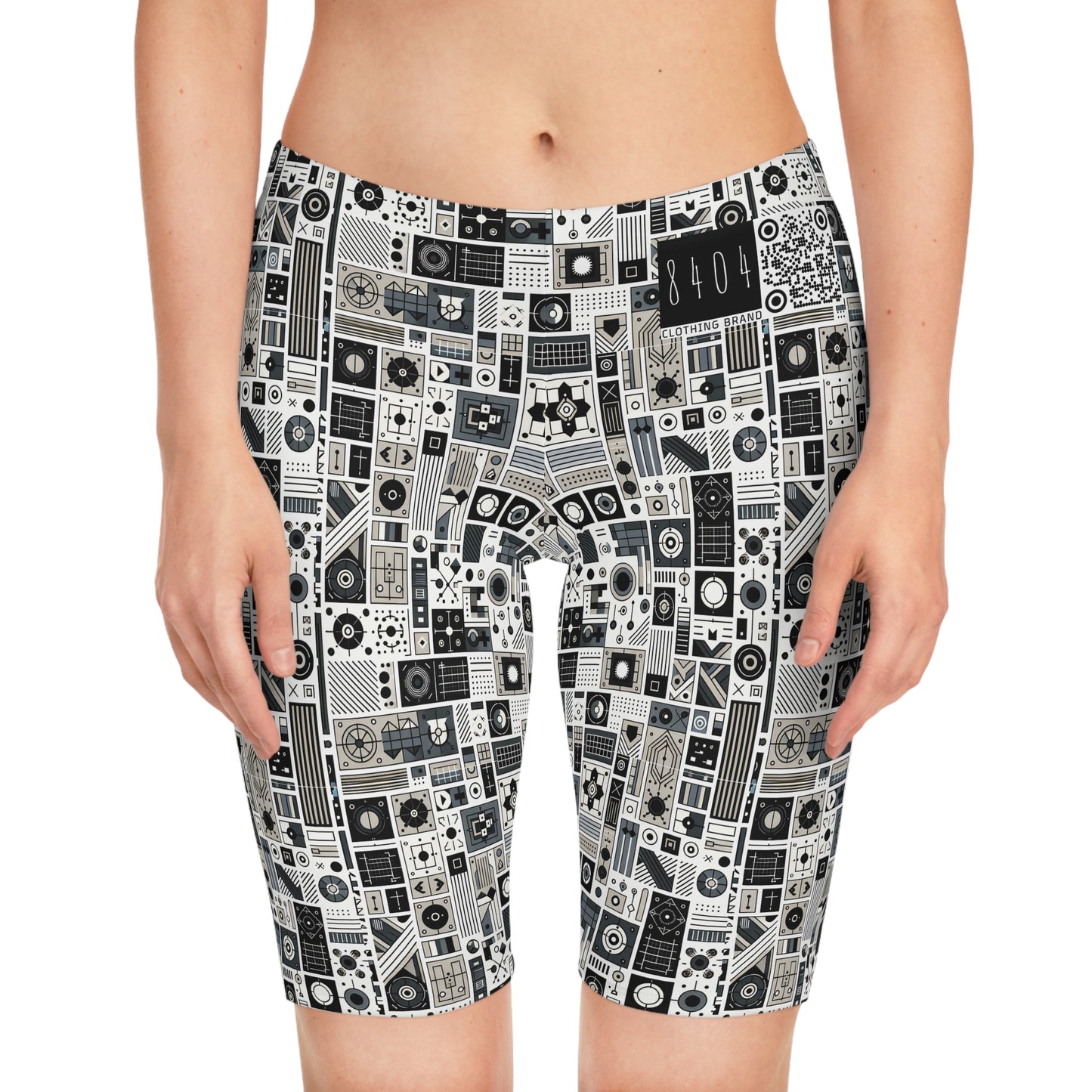 Digital Minimalism Minimalist Tech Women's Bike Shorts - 8404 Design-45