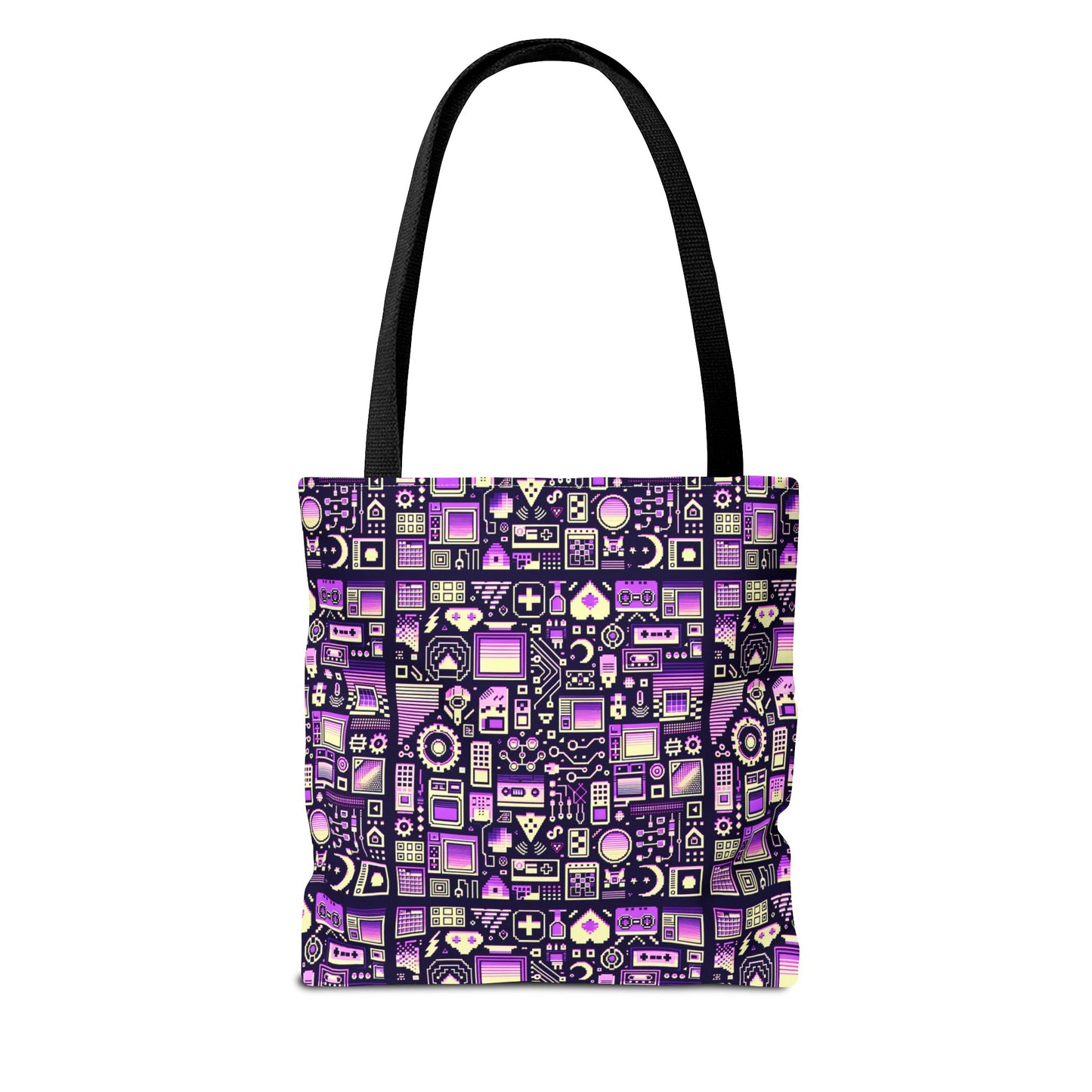 Digital Nostalgia Remix Modern Vintage Fusion Tote Bag - 8404 Design-54