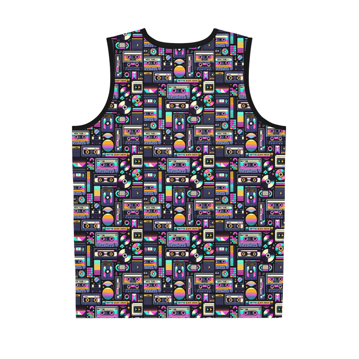 Digital Nostalgia Tech-Inspired Retro Fusion Basketball Jersey - 8404 Design-48