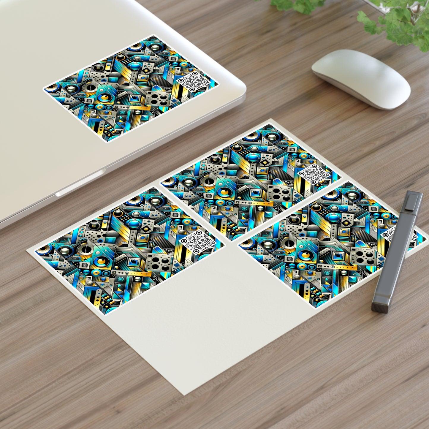 Tech Art Fusion Tech-Forward Streetwear Sticker Sheets - 8404 Design-50
