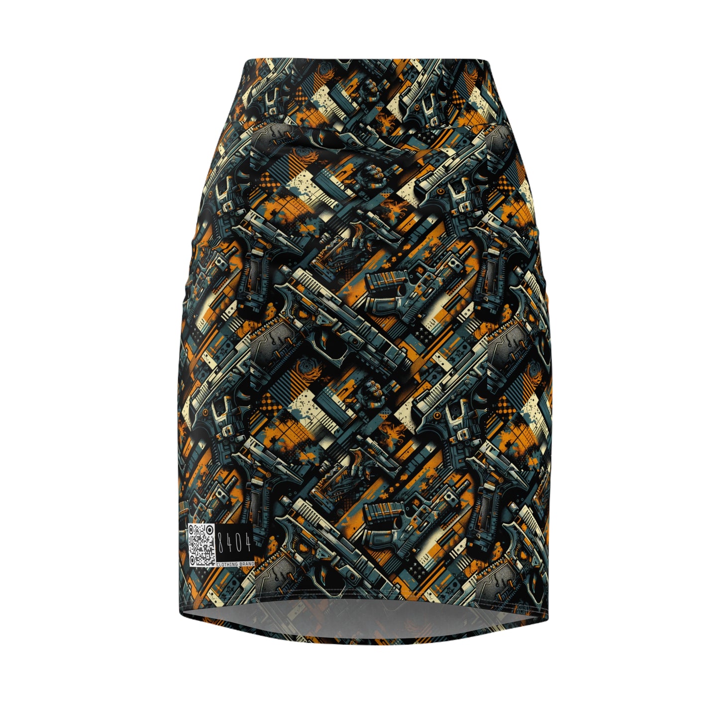 Digital Punk Futuristic Grunge Women's Pencil Skirt - 8404 Design-47