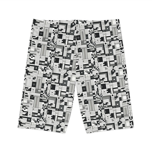 Digital Minimalism Minimalist Tech Women's Bike Shorts - 8404 Design-43