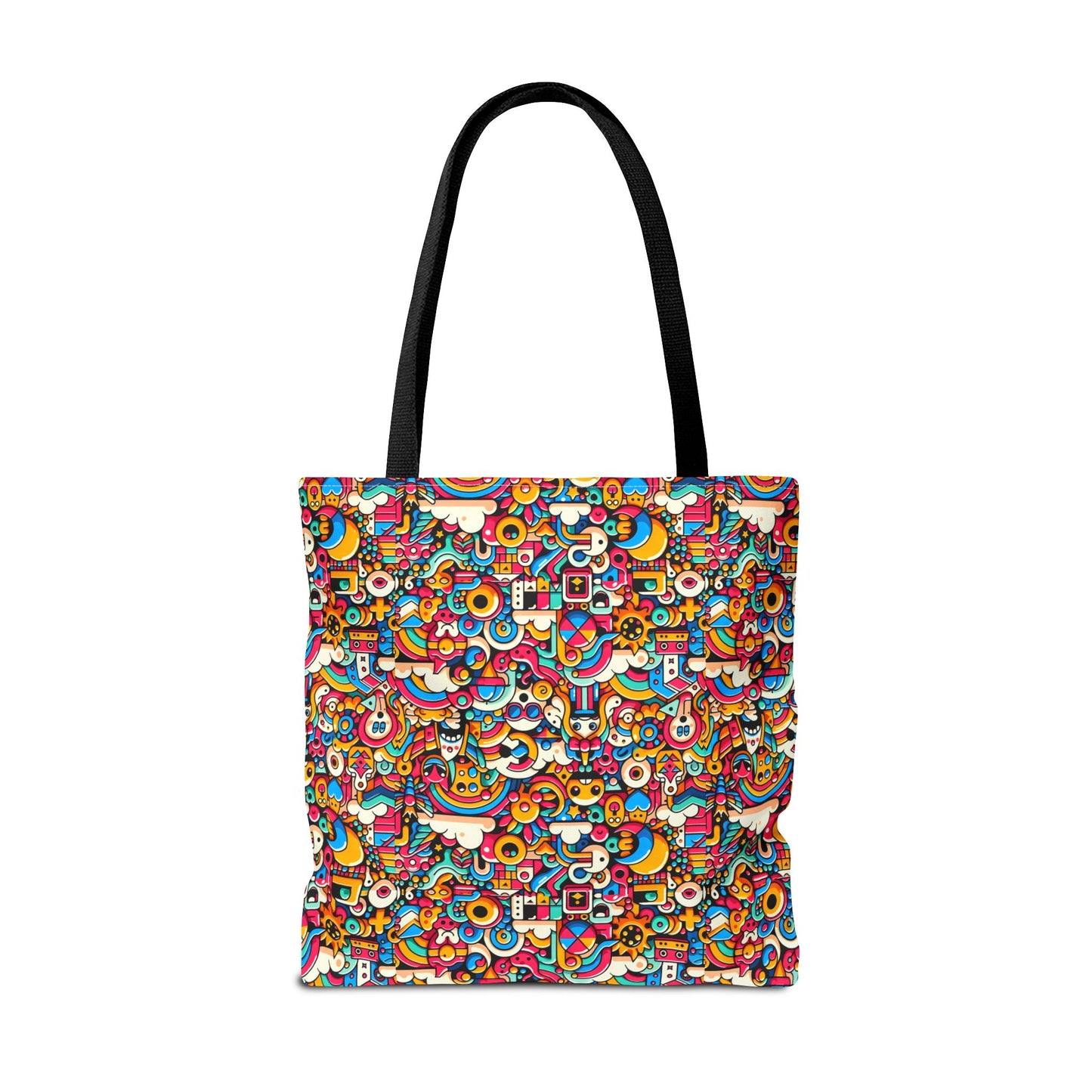 Neon Pop Playful Pop Culture Mashup Tote Bag - 8404 Design-62