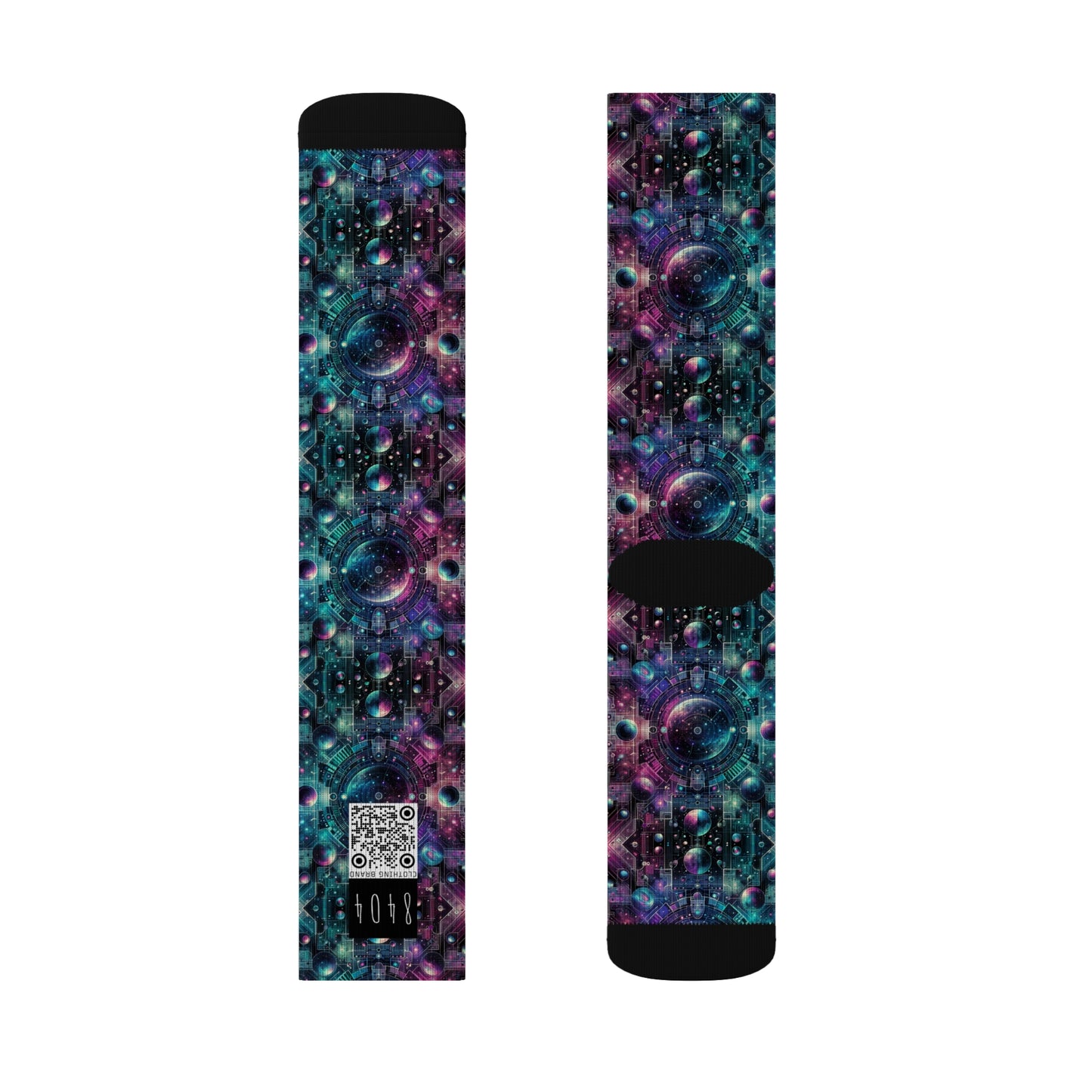 Galactic Hues Tech-Forward Cosmic Fusion Sublimation Socks - 8404 Design-59