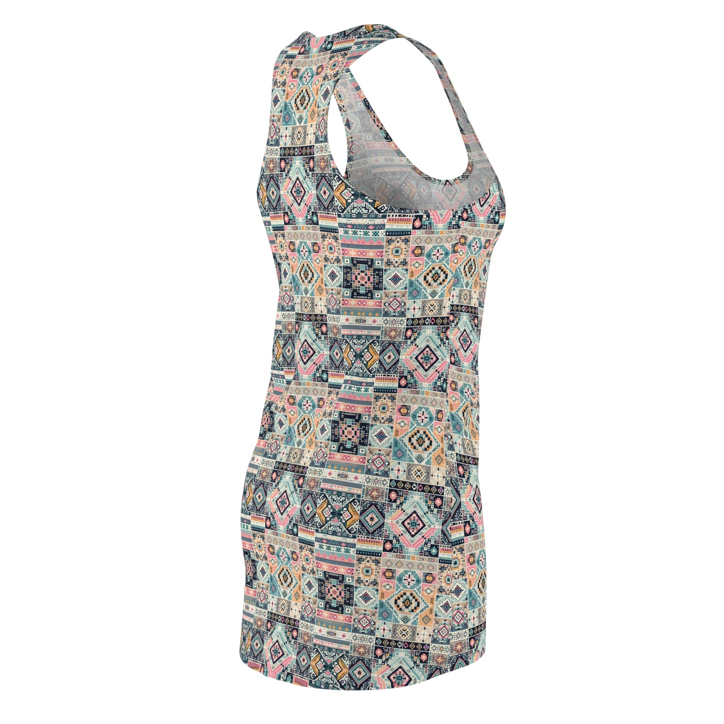Digital Artisanal Fusion Digital Artisanal Women's Cut & Sew Racerback Dress - 8404 Design-55