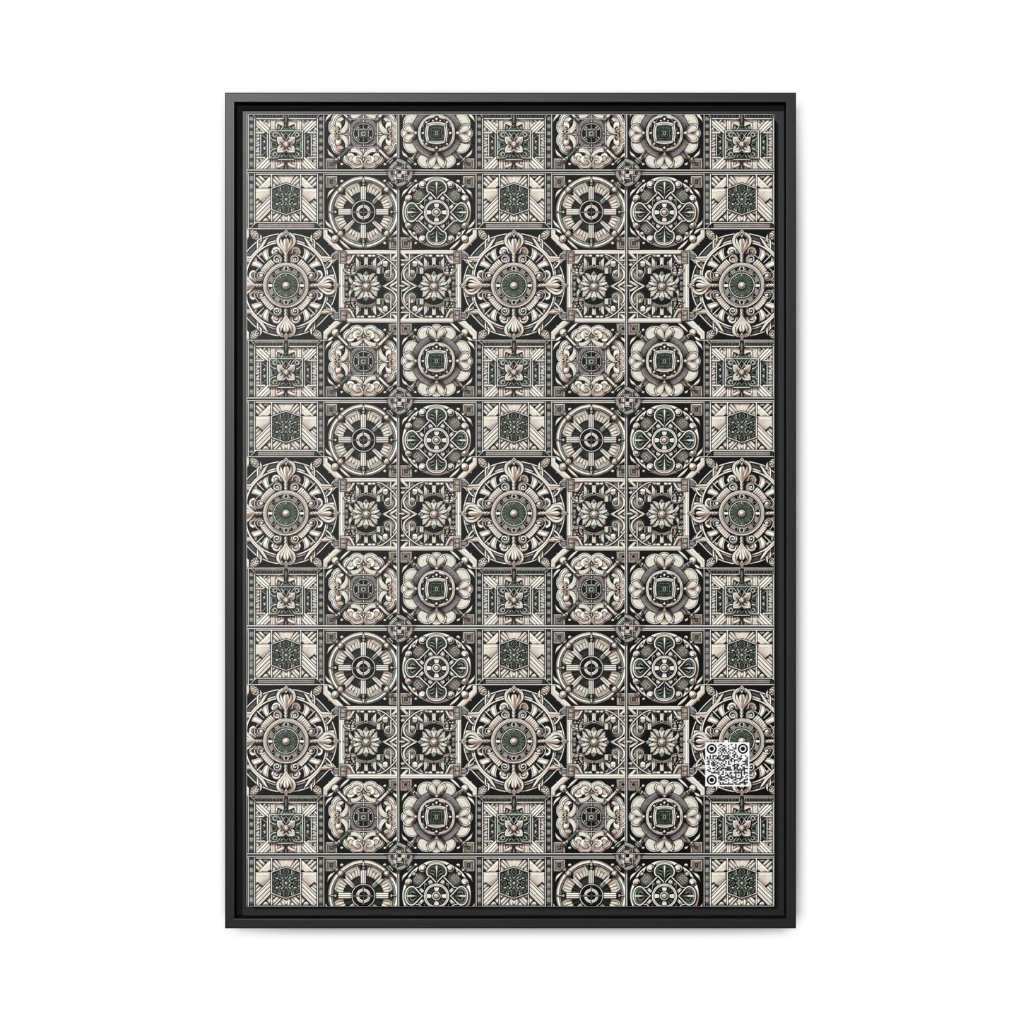 Cyber Garden Party Tech Garden Extravaganza Matte Canvas, Framed (multi-Color) - 8404 Design-45 A