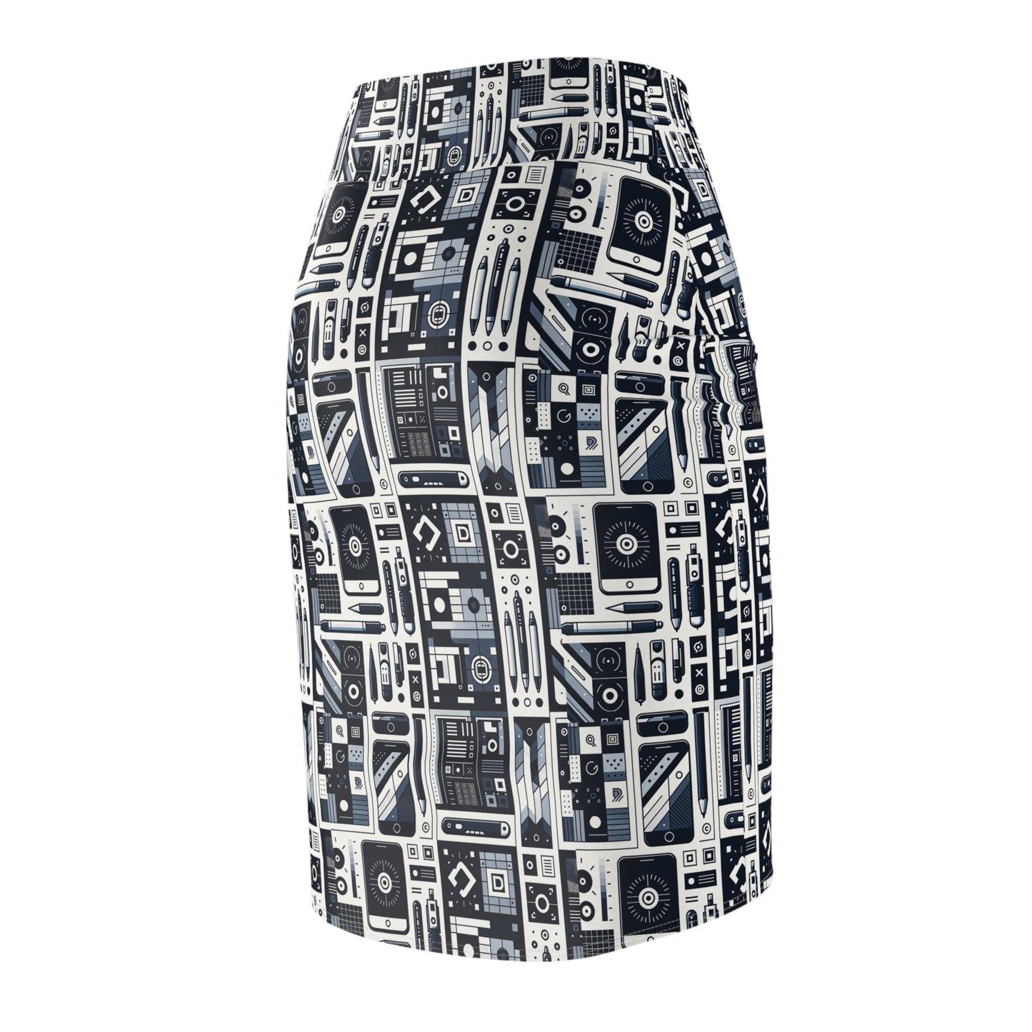Minimalist Athleisure Minimalist Tech Women's Pencil Skirt - 8404 Design-60