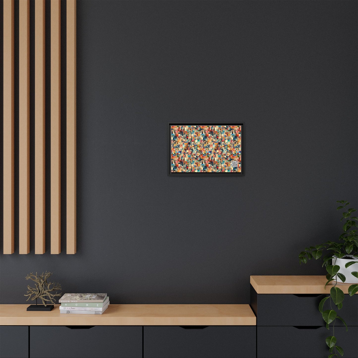 Digital Artistic Expression Artistic Streetwear Matte Canvas, Framed (multi-Color) - 8404 Design-46 B