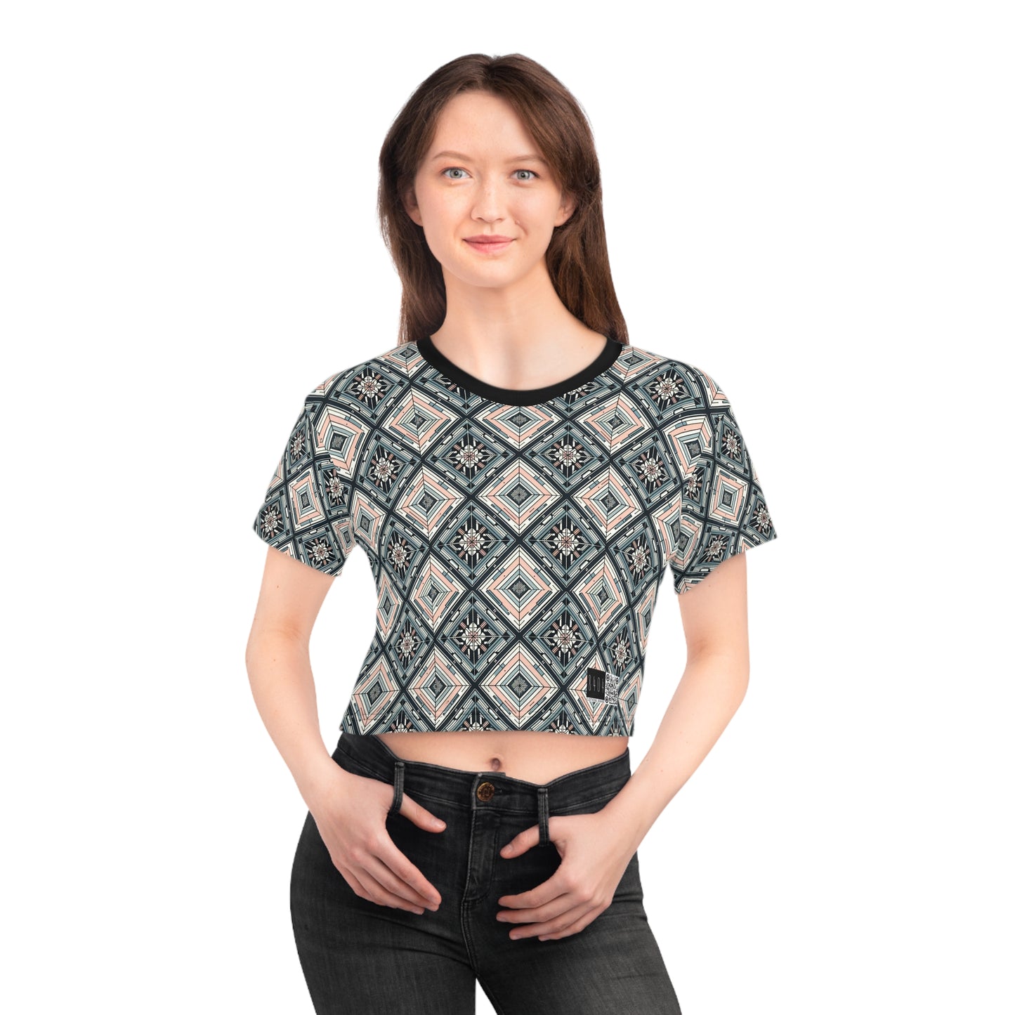 Tech Minimalism Minimalist Tech Crop Tee - 8404 Design-60