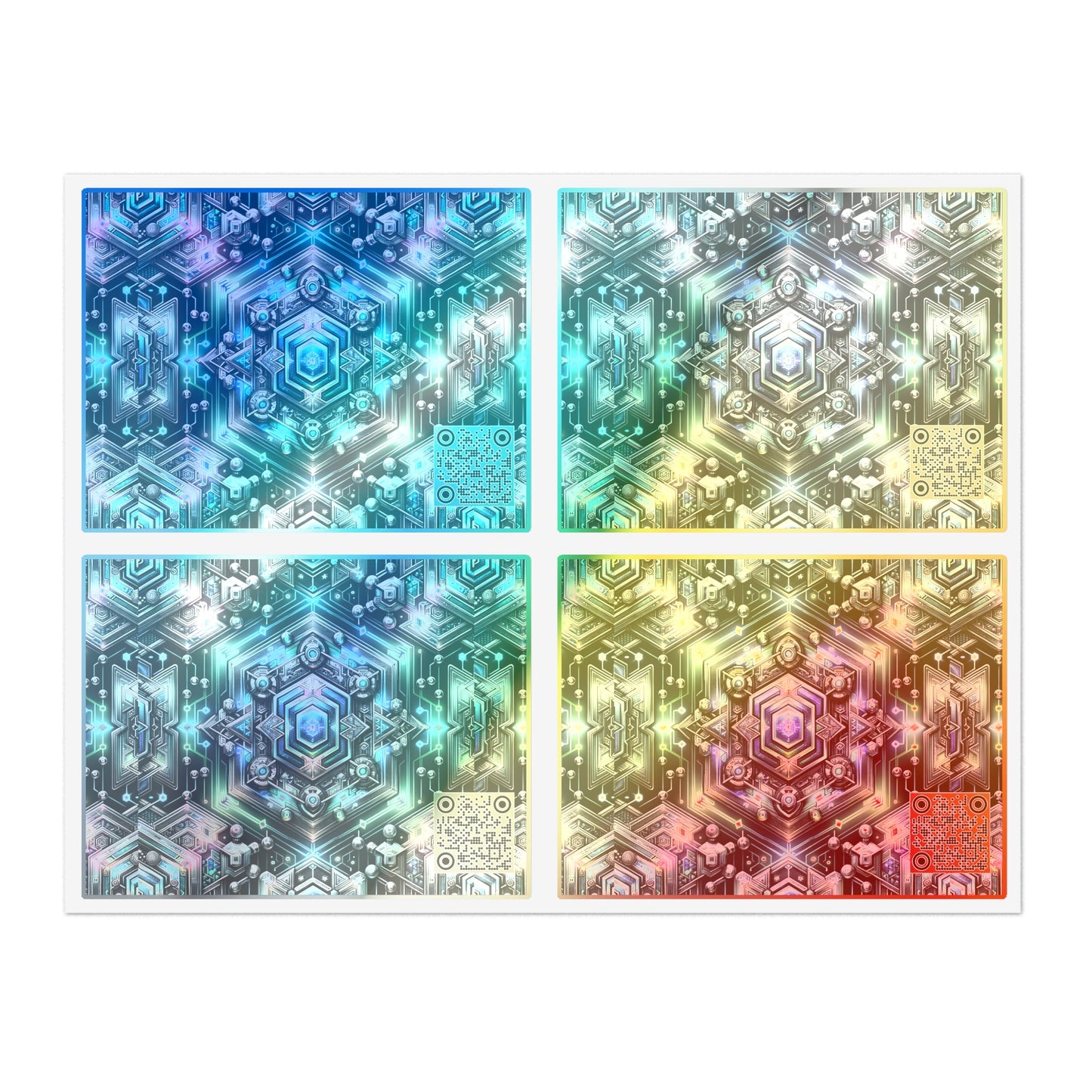 Tech-Infused Futurism Futuristic Tech Sticker Sheets - 8404 Design-63