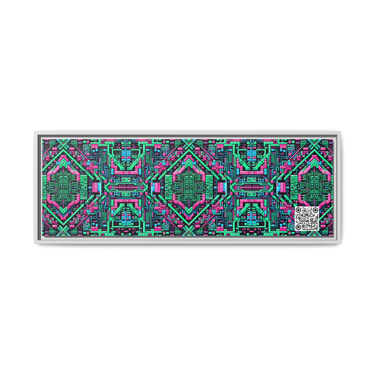 Digital Glitch Vibes Tech-Inspired Streetwear Matte Canvas, Framed (multi-Color) - 8404 Design-71 B