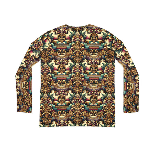 Digital Renaissance Modern Baroque Fusion Women's Long Sleeve V-Neck Shirt - 8404 Design-60