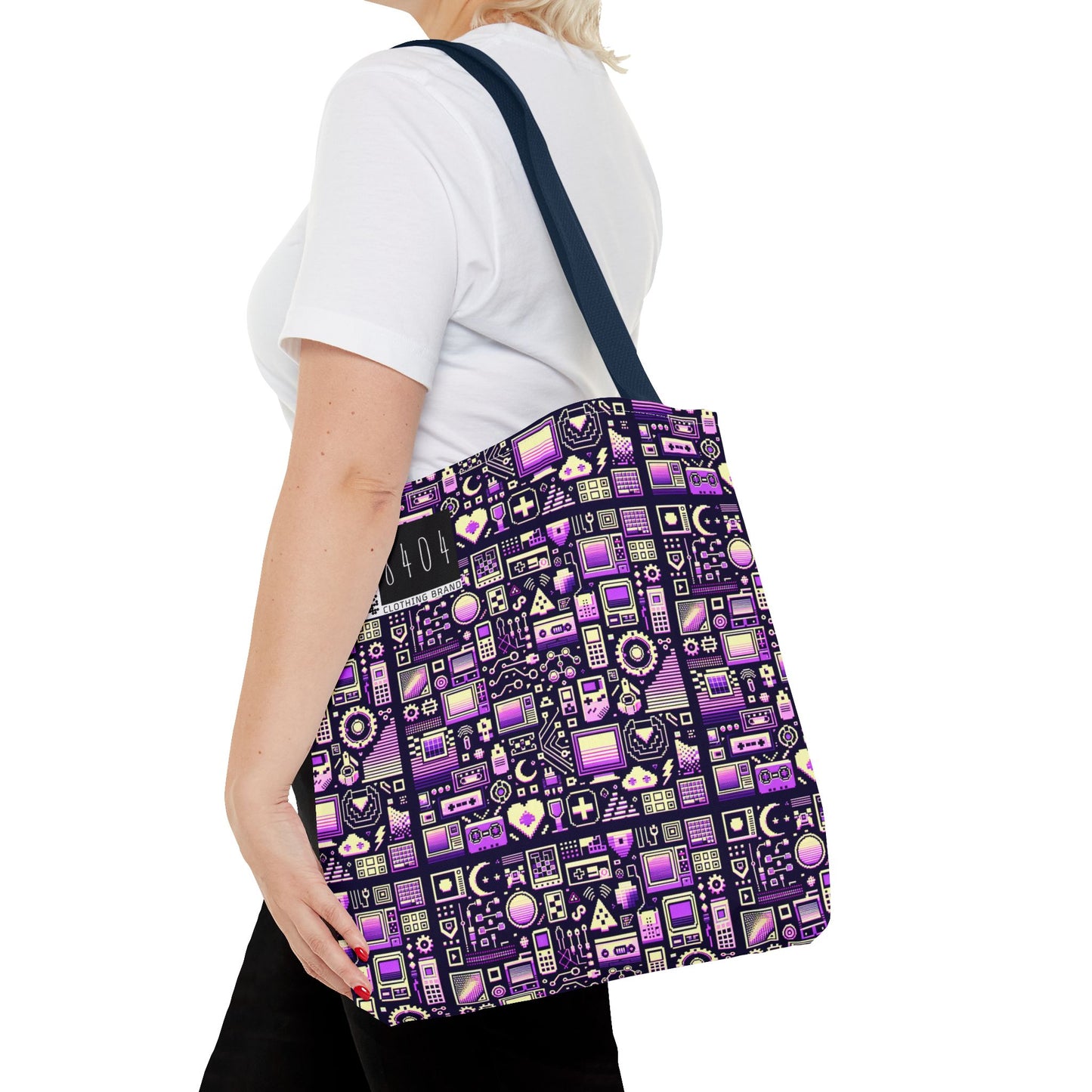 Digital Nostalgia Remix Modern Vintage Fusion Tote Bag - 8404 Design-54