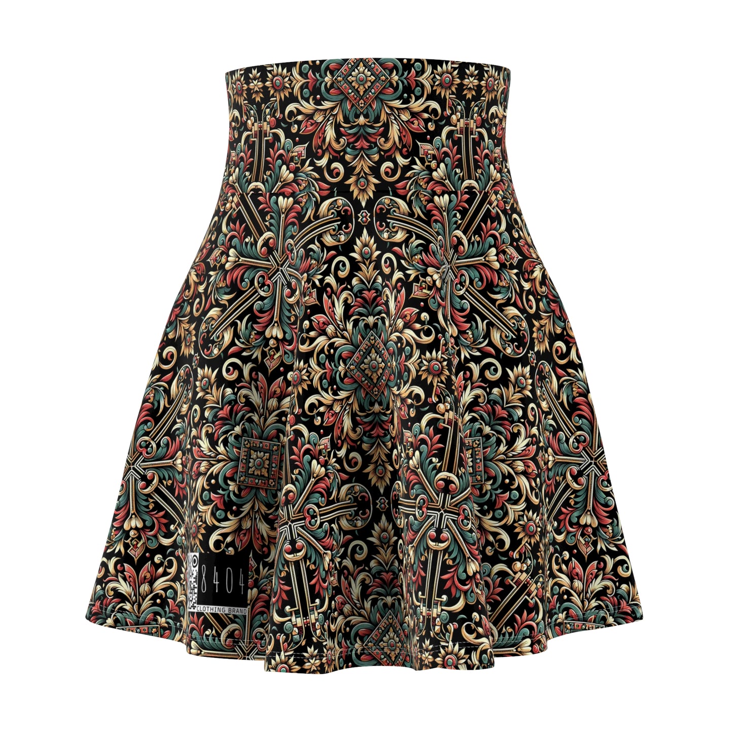Streetwear Renaissance Artistic Clash of Old and New Women's Skater Skirt - 8404 Design-46